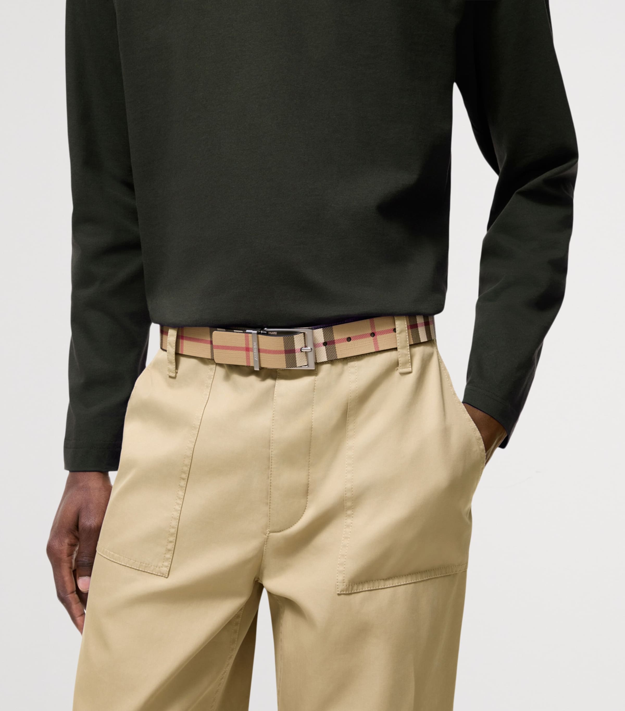 Burberry Mens Reversible Check Newport Jacket Archive Beige/black Image 2