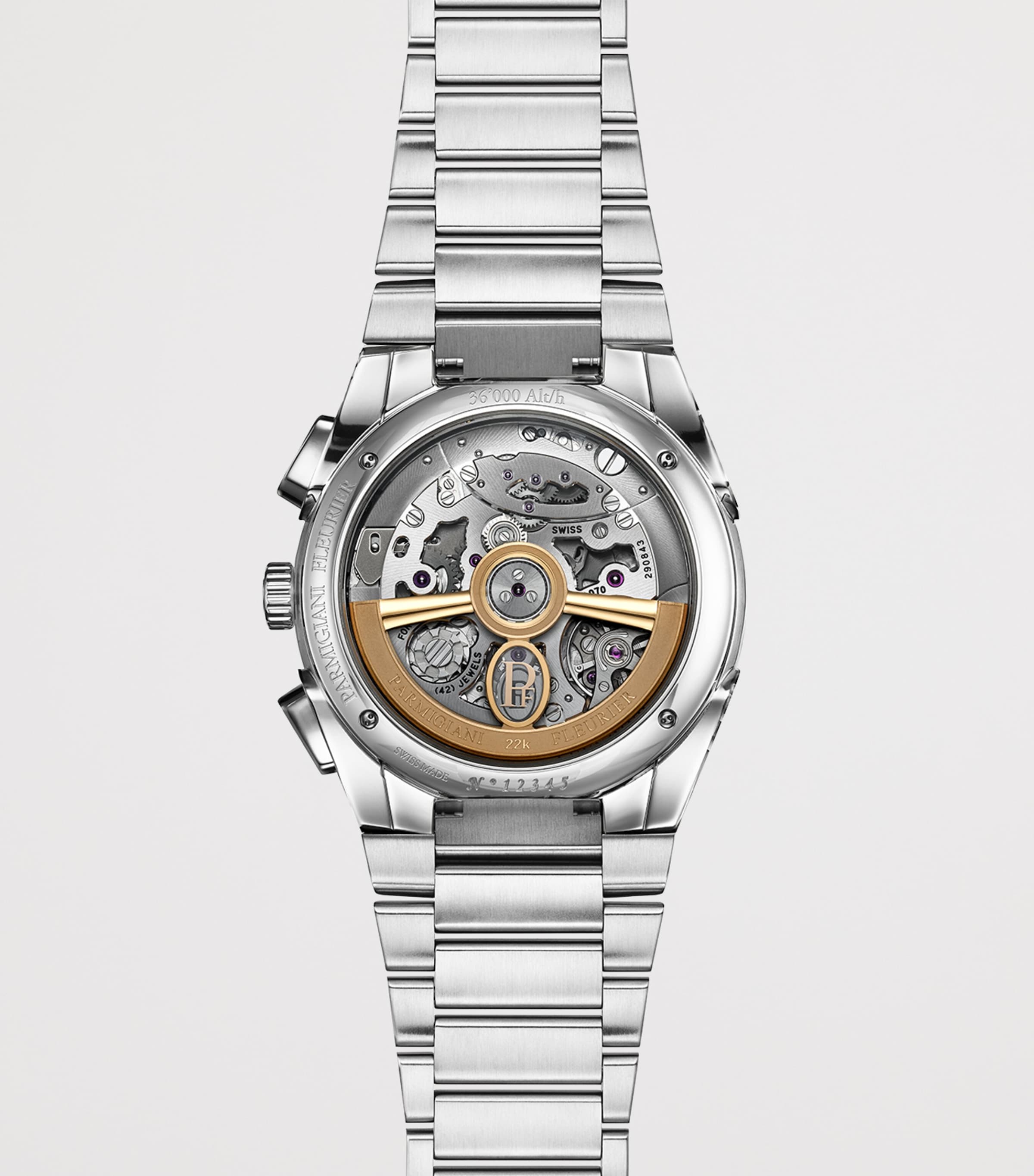 Stainless Steel Tonda PF Chronograph Watch 40mm BLUE Image 3