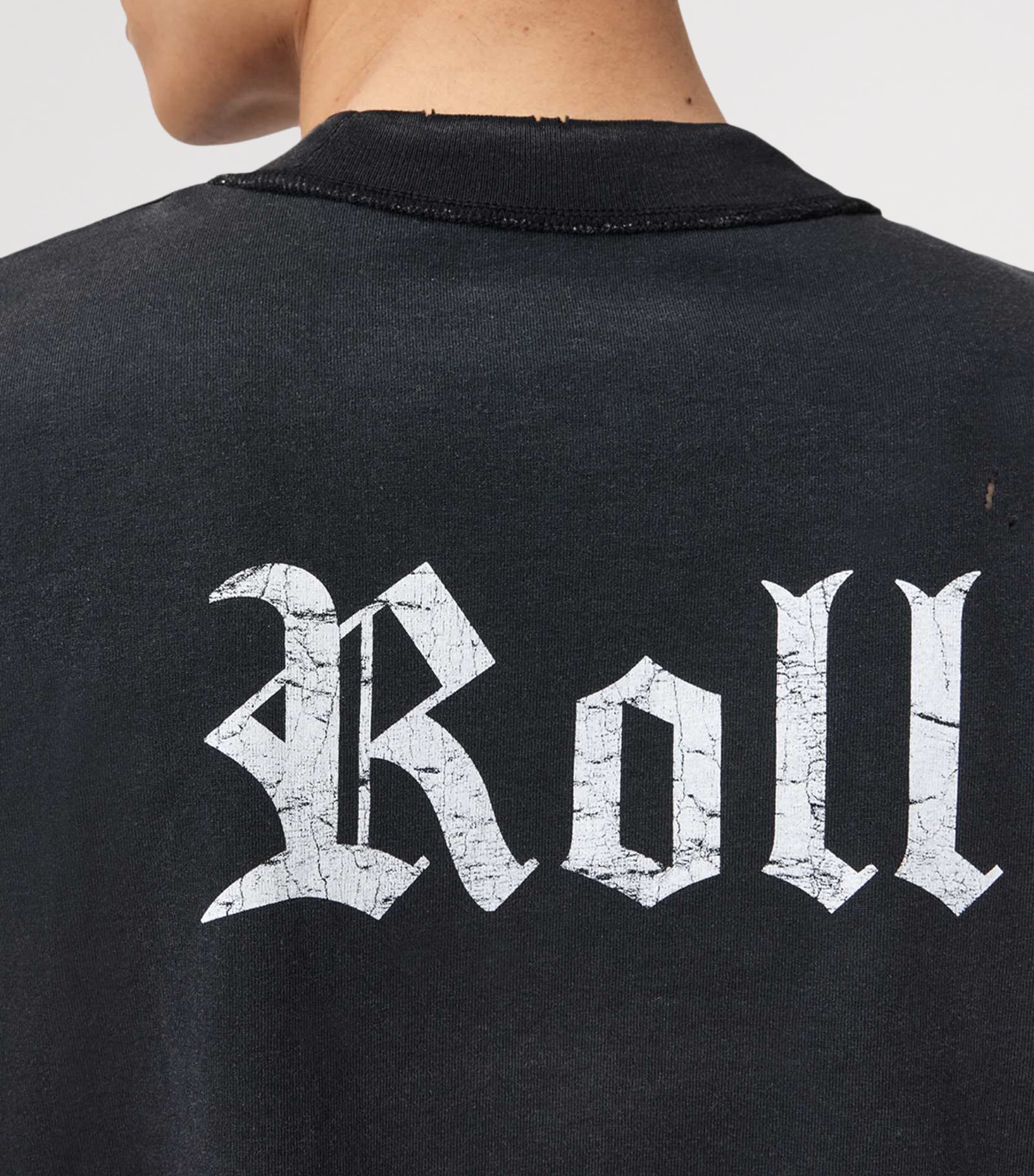 Organic Cotton Snare Cropped T-Shirt WASHED BLACK Image 8