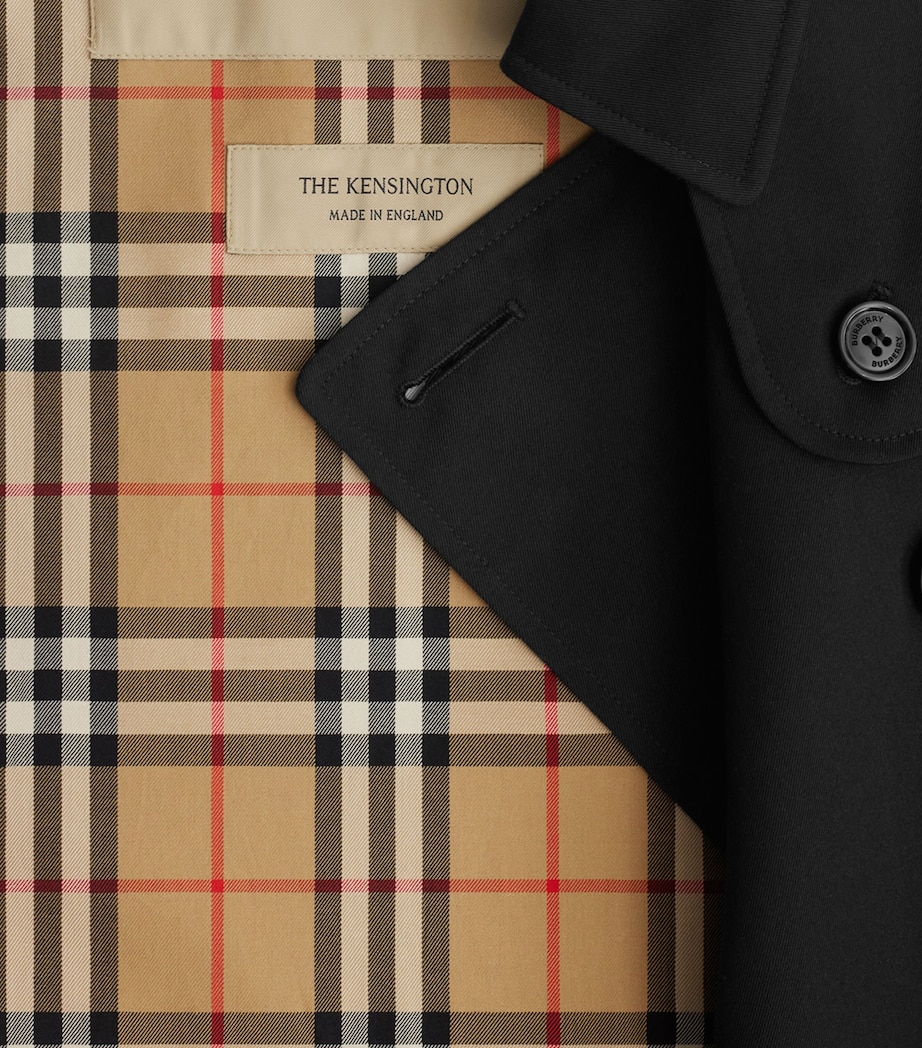Burberry Mens Short Kensington Trench Coat Black Image 5