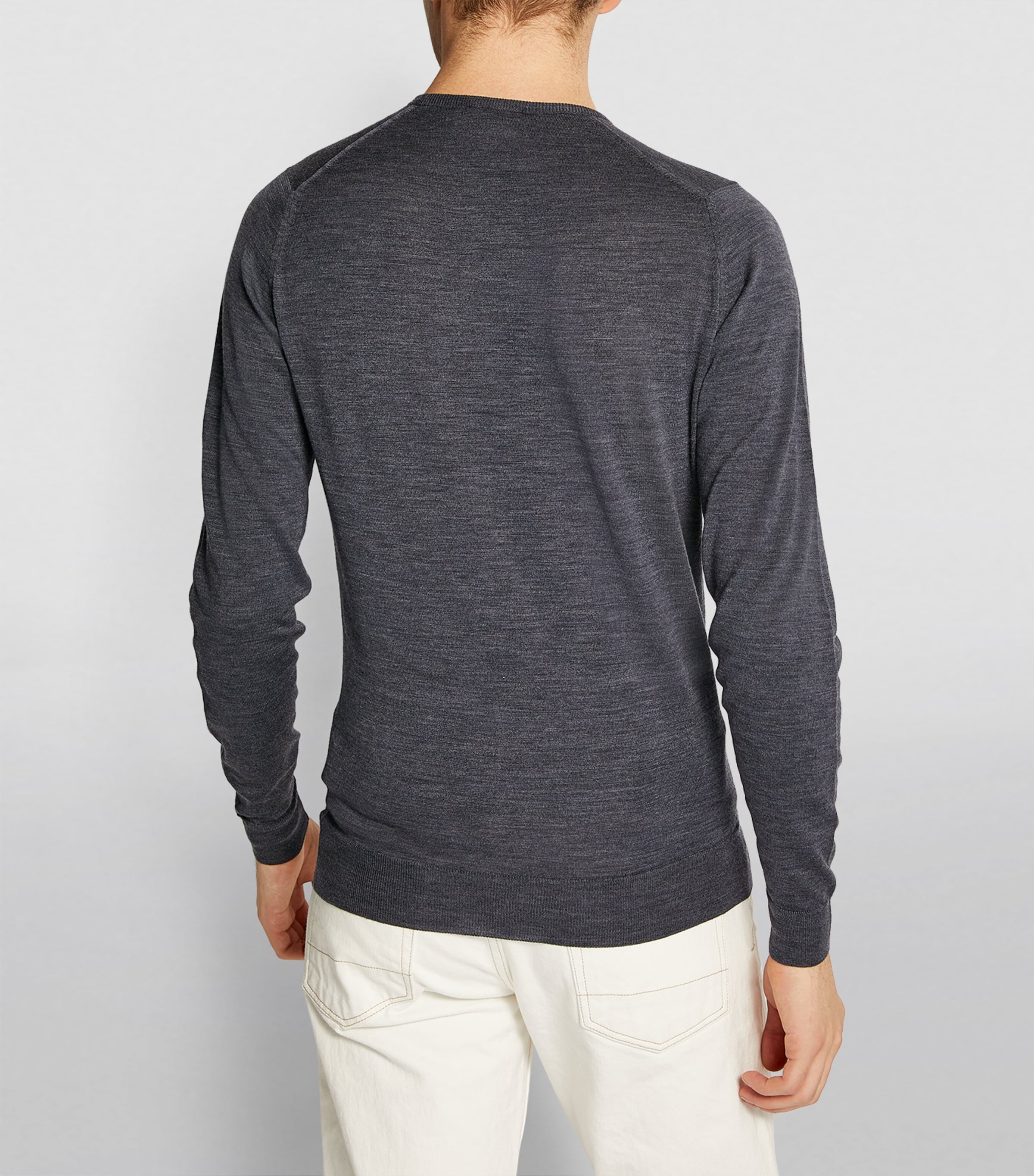 Merino Wool Lundy Sweater CHARCOAL Image 2