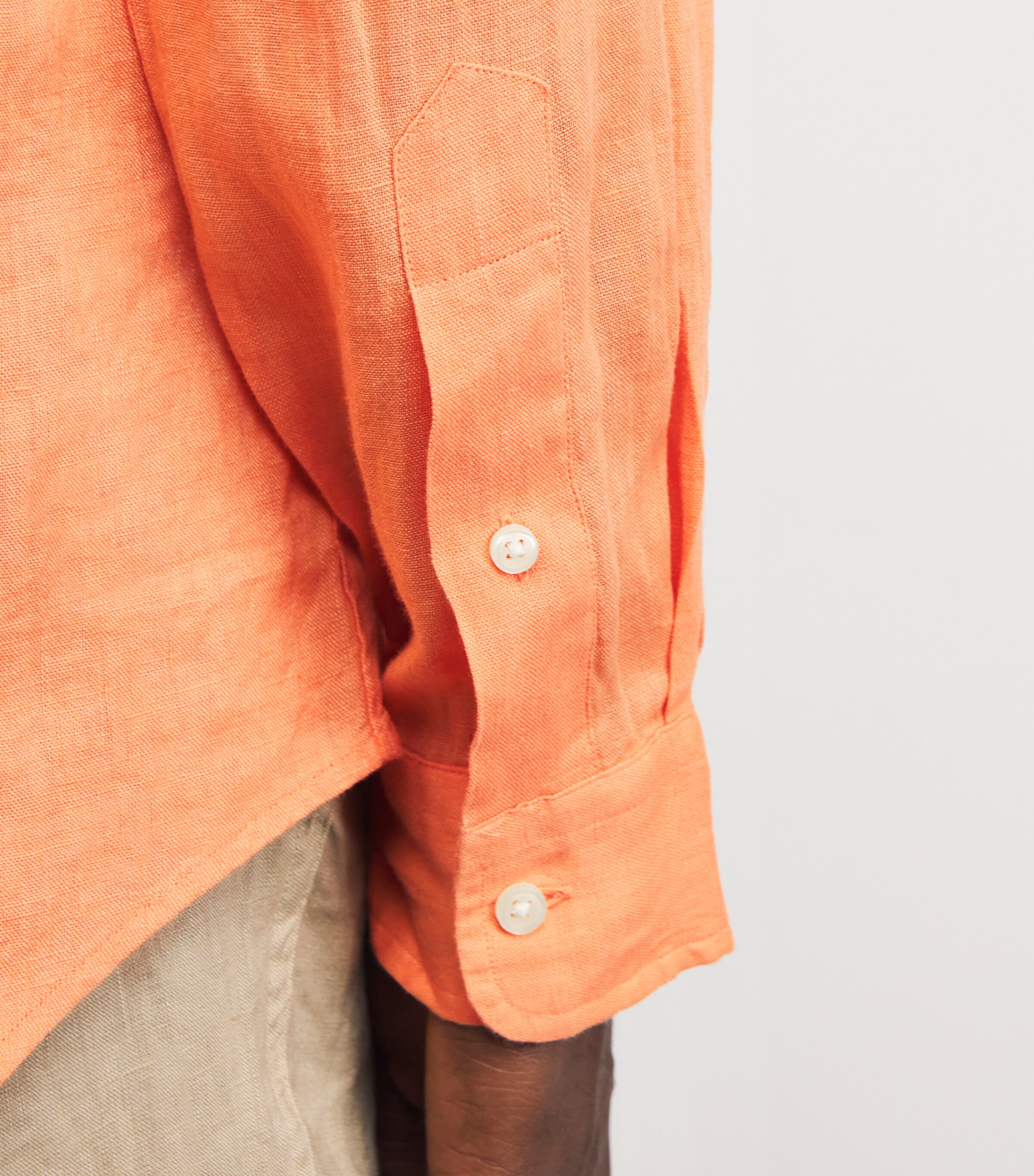 Polo Ralph Lauren Mens Linen Custom Fit Shirt Red Image 6