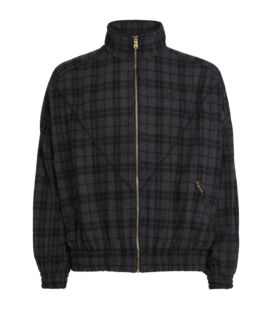 Wool-Blend Ruff Rider Bomber Jacket CHARCOAL Image 1