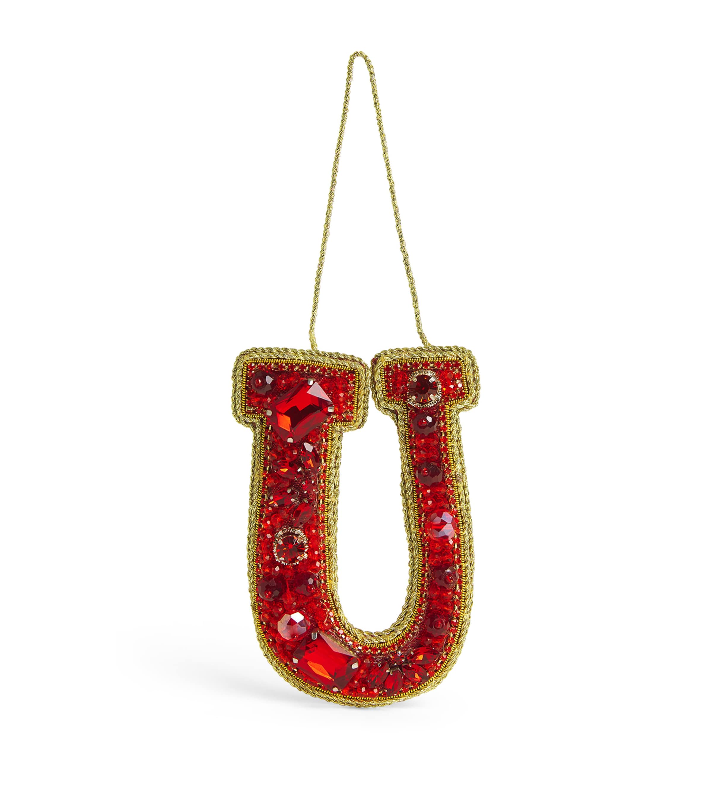 Embellished U Tree Decoration RED Image 1