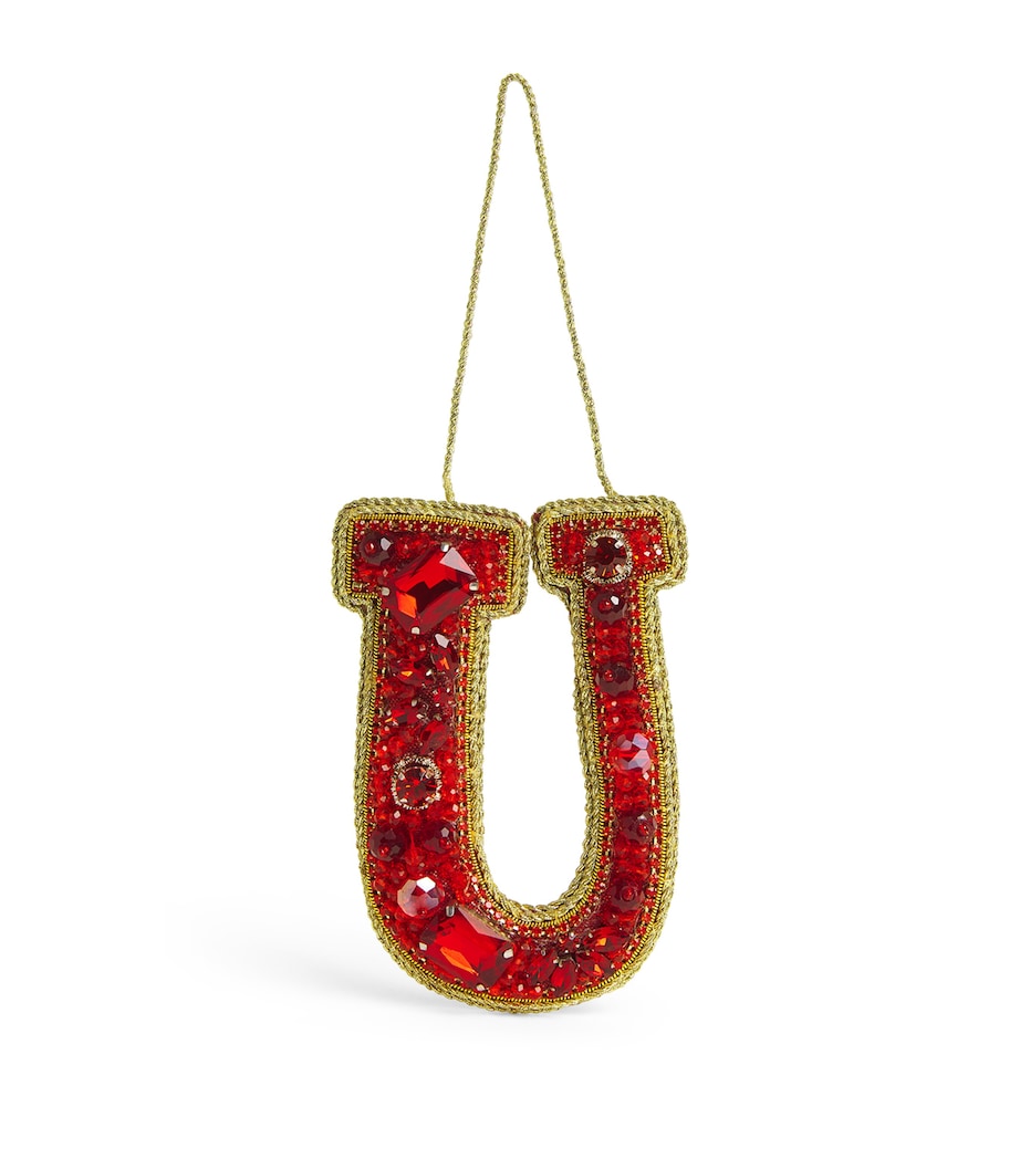 Embellished U Tree Decoration RED Image 1