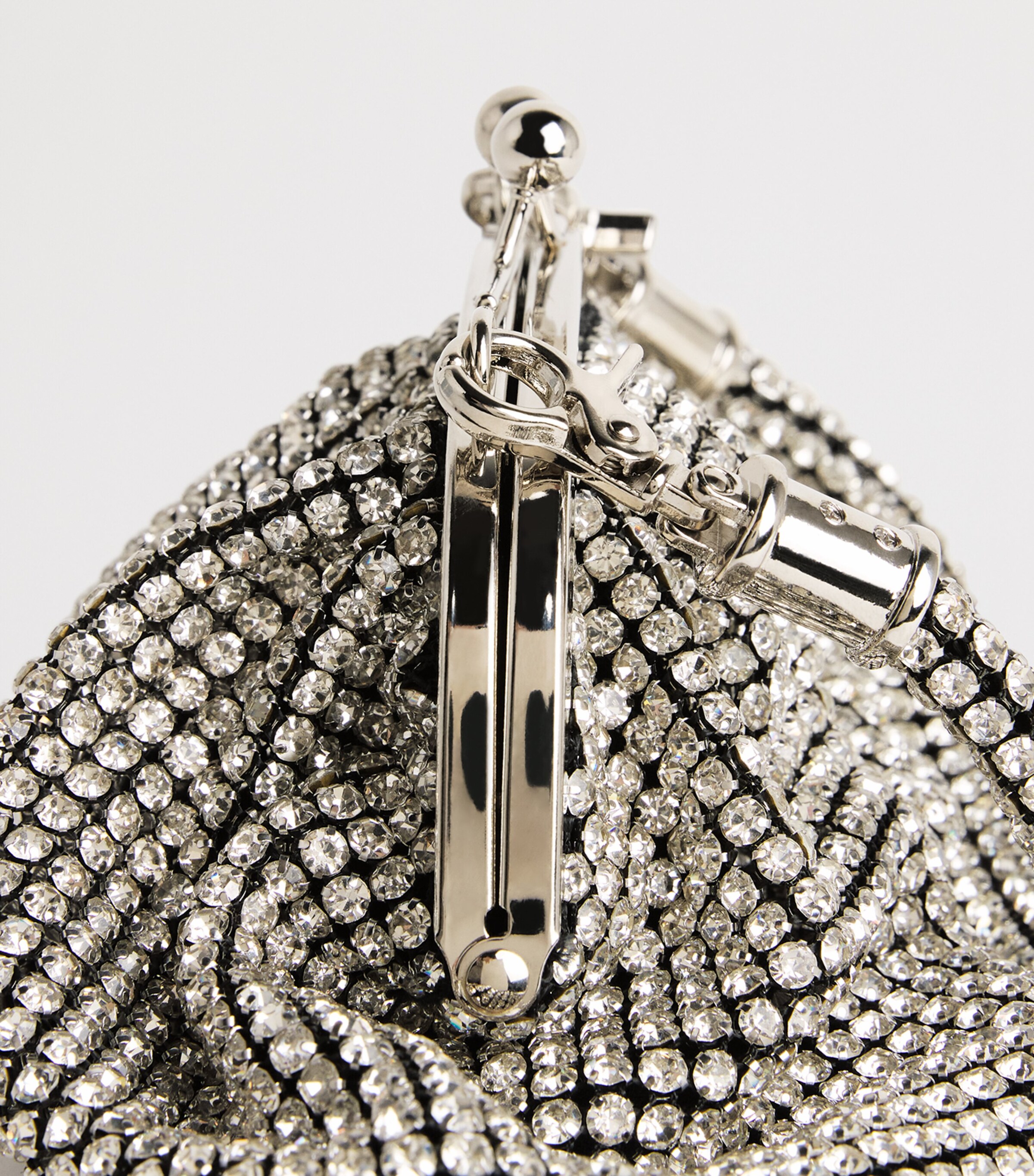David Charles Embellished Top-Handle Bag S Silver Image 4