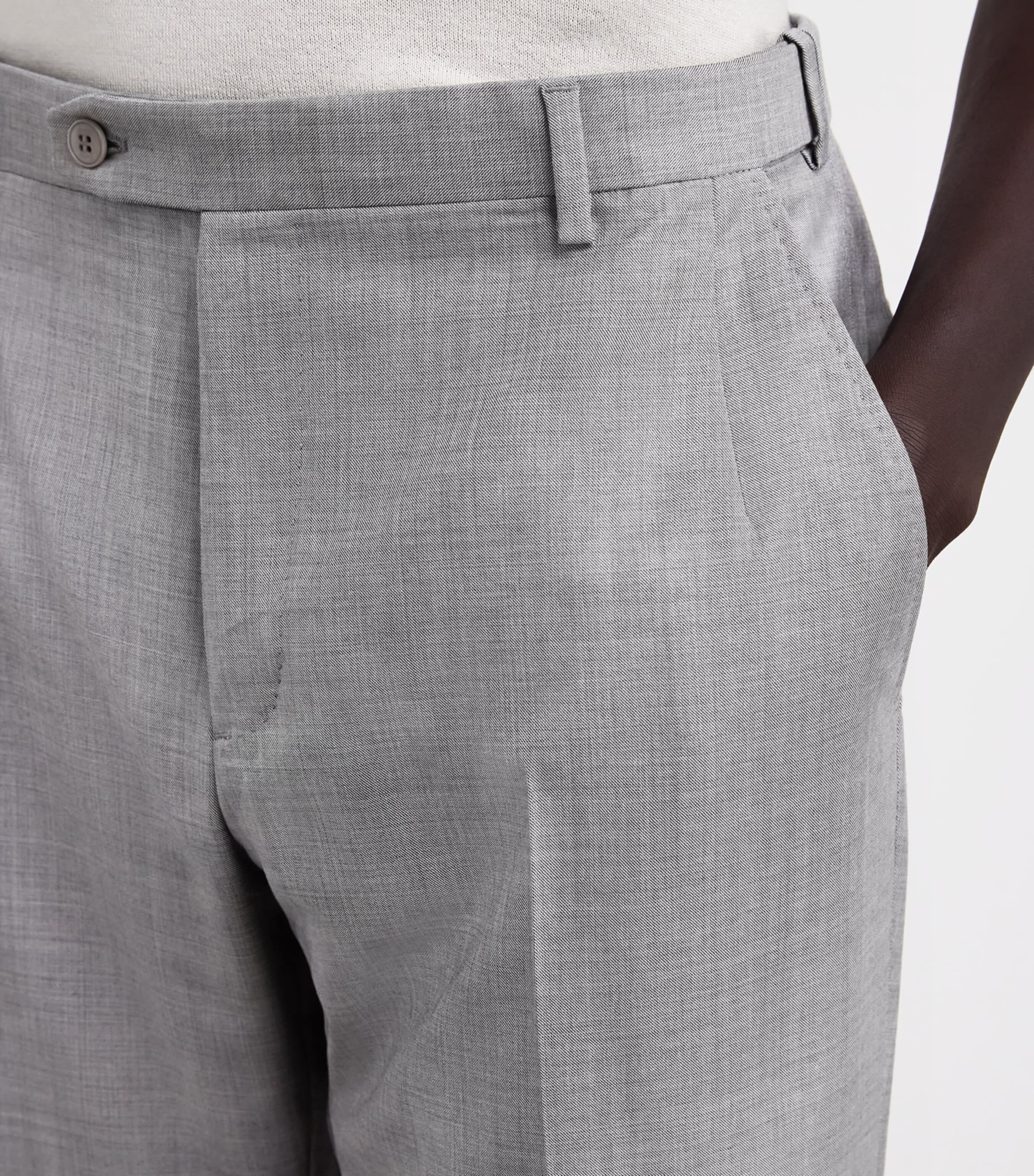 Wool Straight Journey Trousers 1400 Image 6