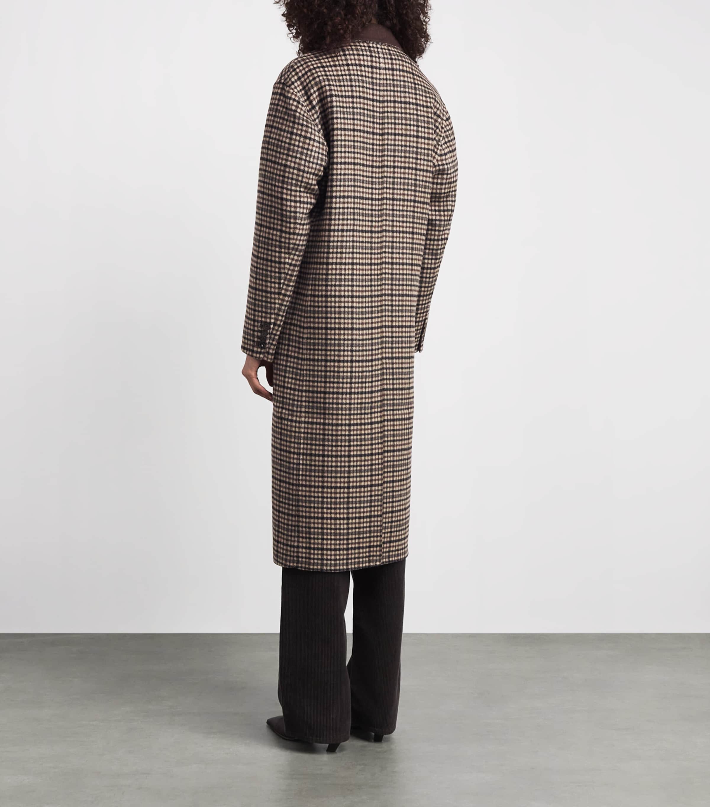 Rag & Bone Womens Wool-Blend Vasso Check Coat Multipld Image 5