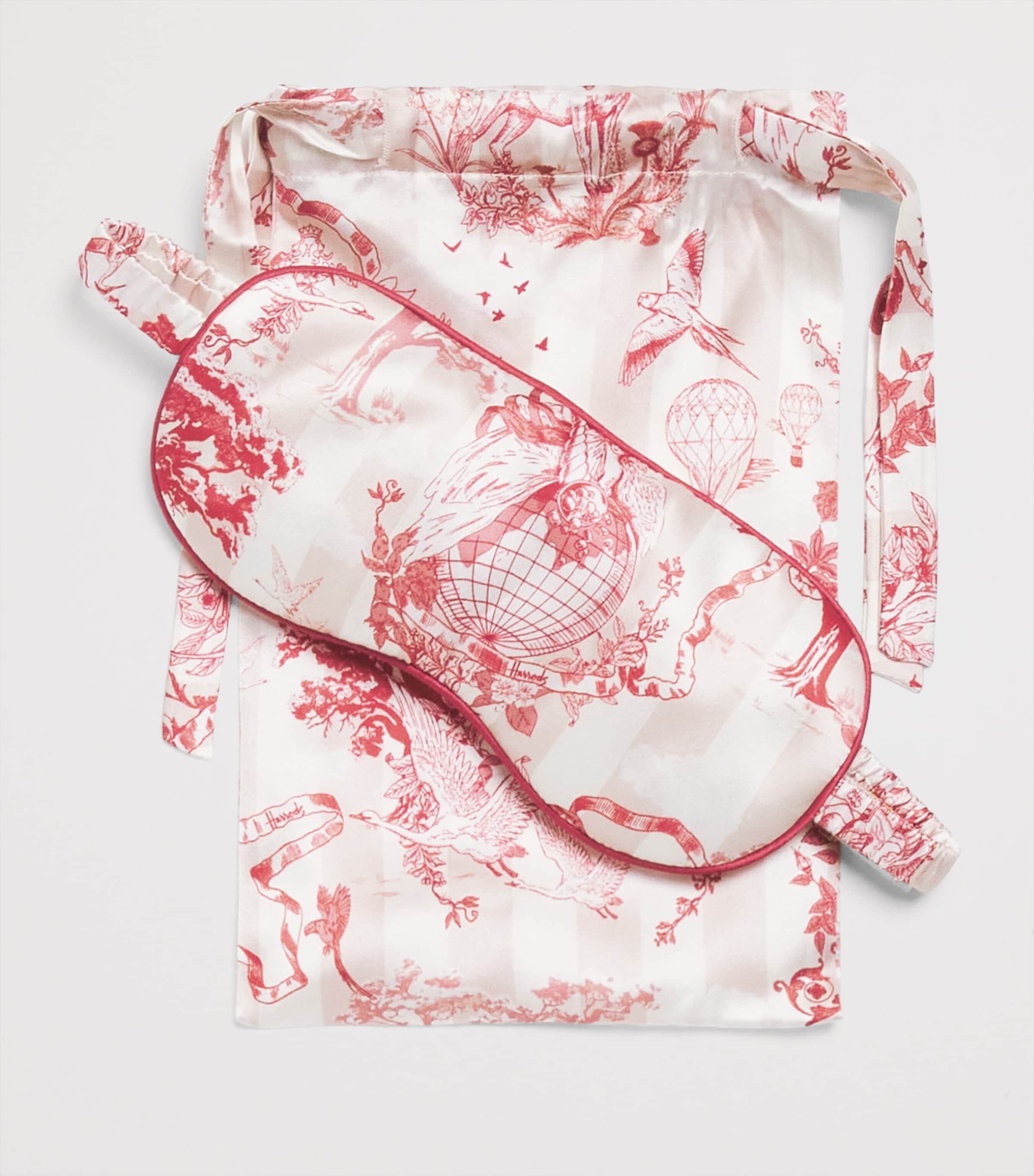 Silk Toile Sleep Mask PINK Image 4