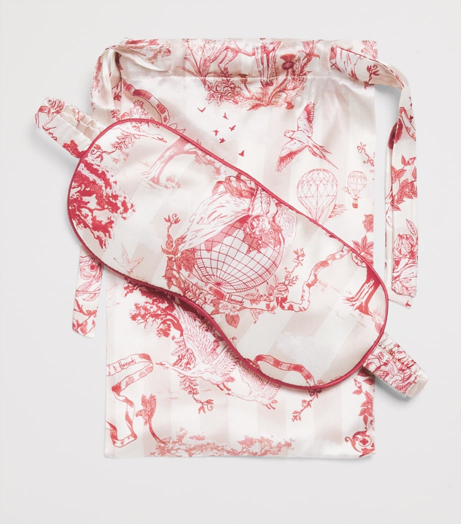 Silk Toile Sleep Mask PINK Image 4