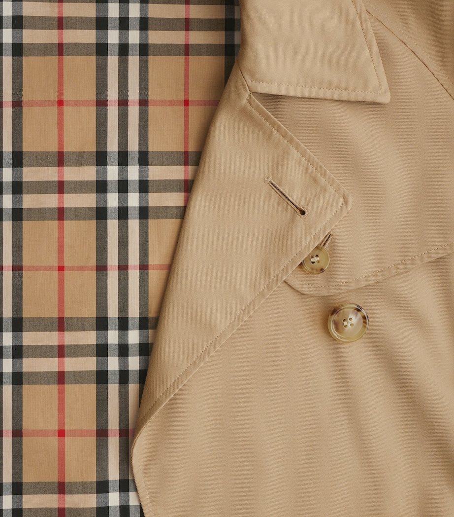 Gabardine Cropped Trench Jacket HONEY Image 8