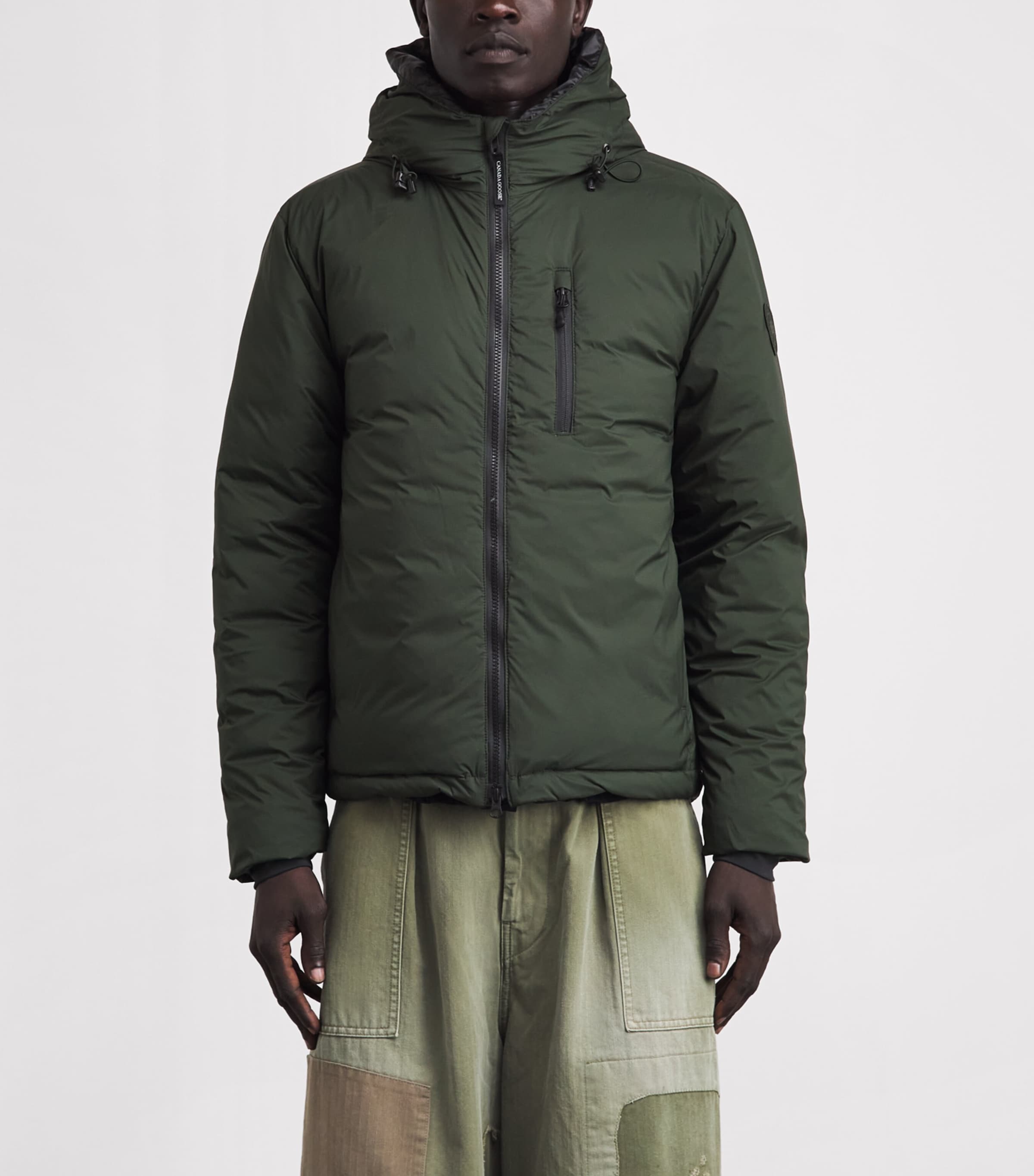 Canada Goose Mens Lodge Hooded Down Jacket Rowan Green Image 4