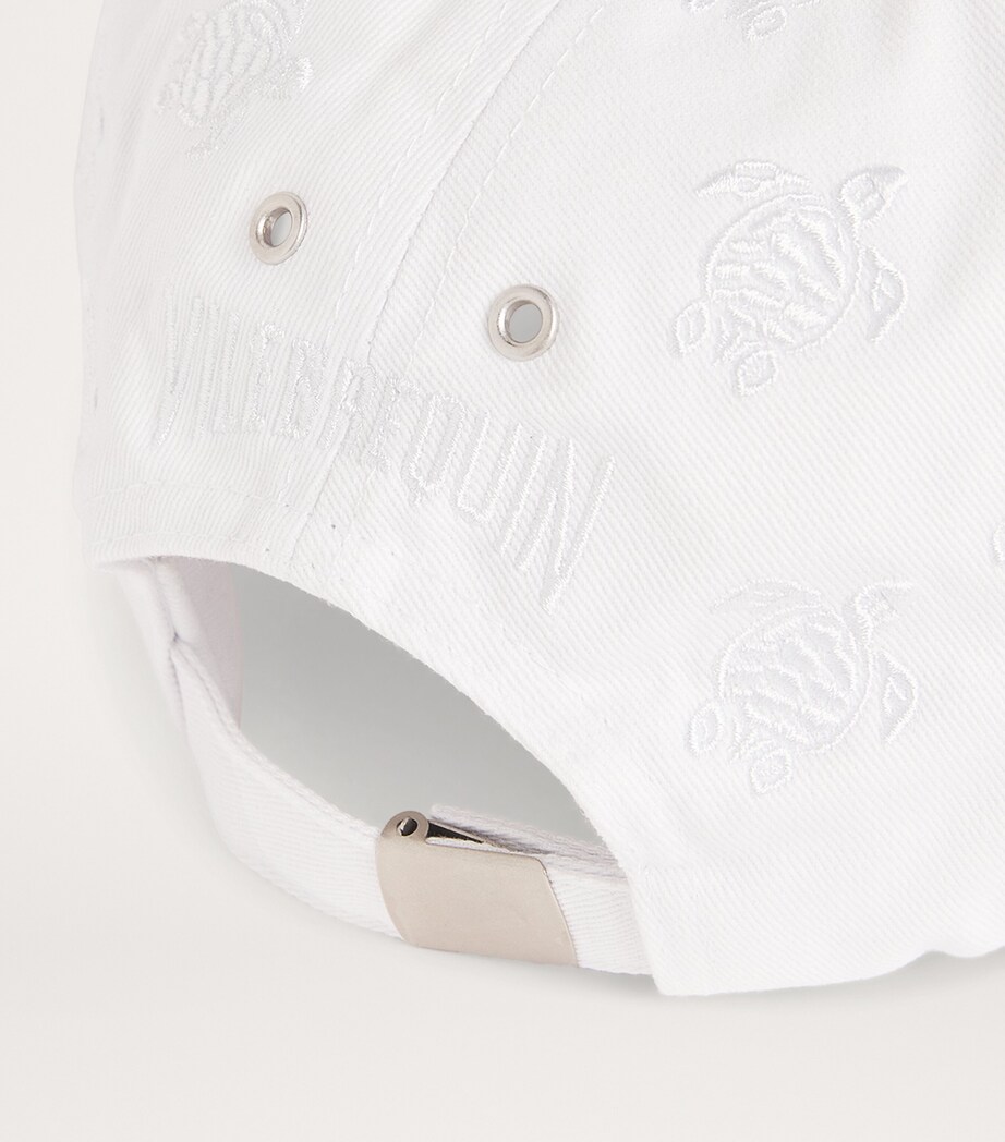 Cotton Embroidered Baseball Cap 010 WHITE Image 4