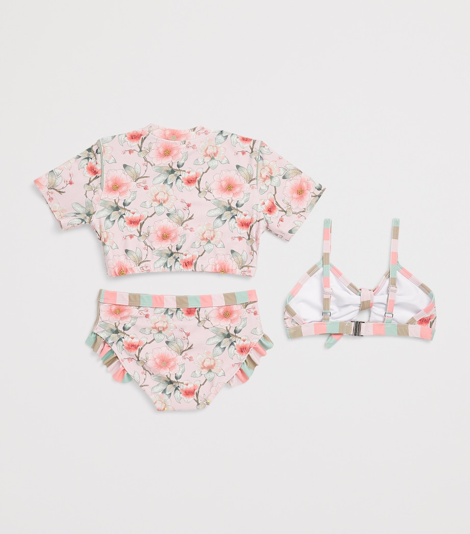 3-Piece Floral Print Bikini (2-14 Years) PETAL Image 2