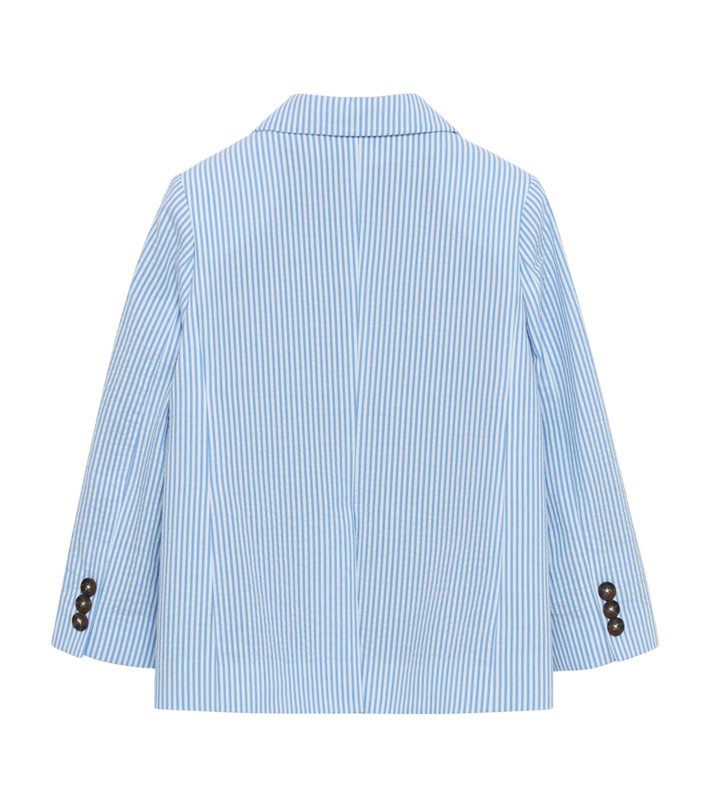 Trotters Striped Sebastian Blazer (2-5 Years) Pale Blue Stripe Image 2