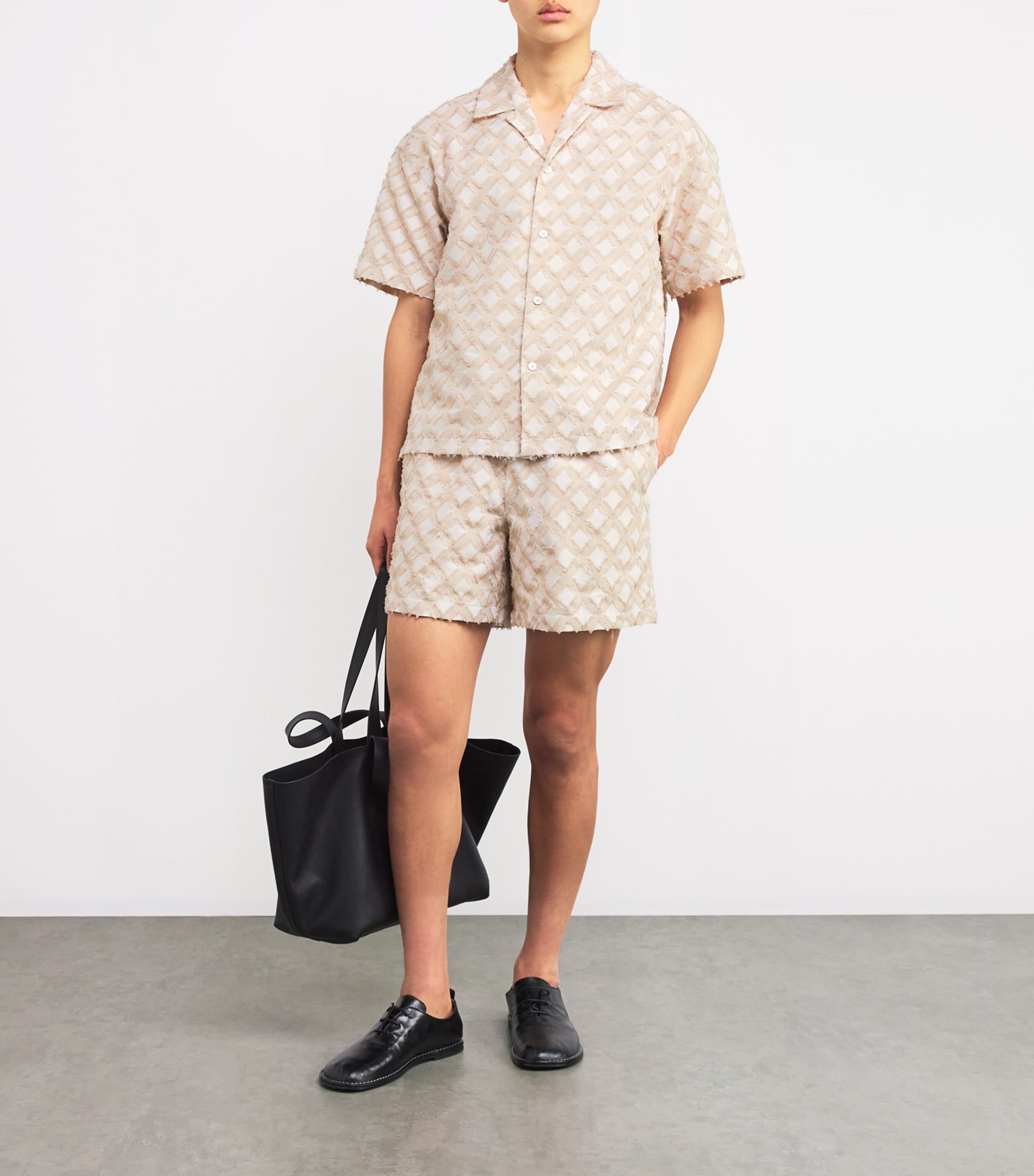 Jacquard Argyle Shirt IVORY Image 2