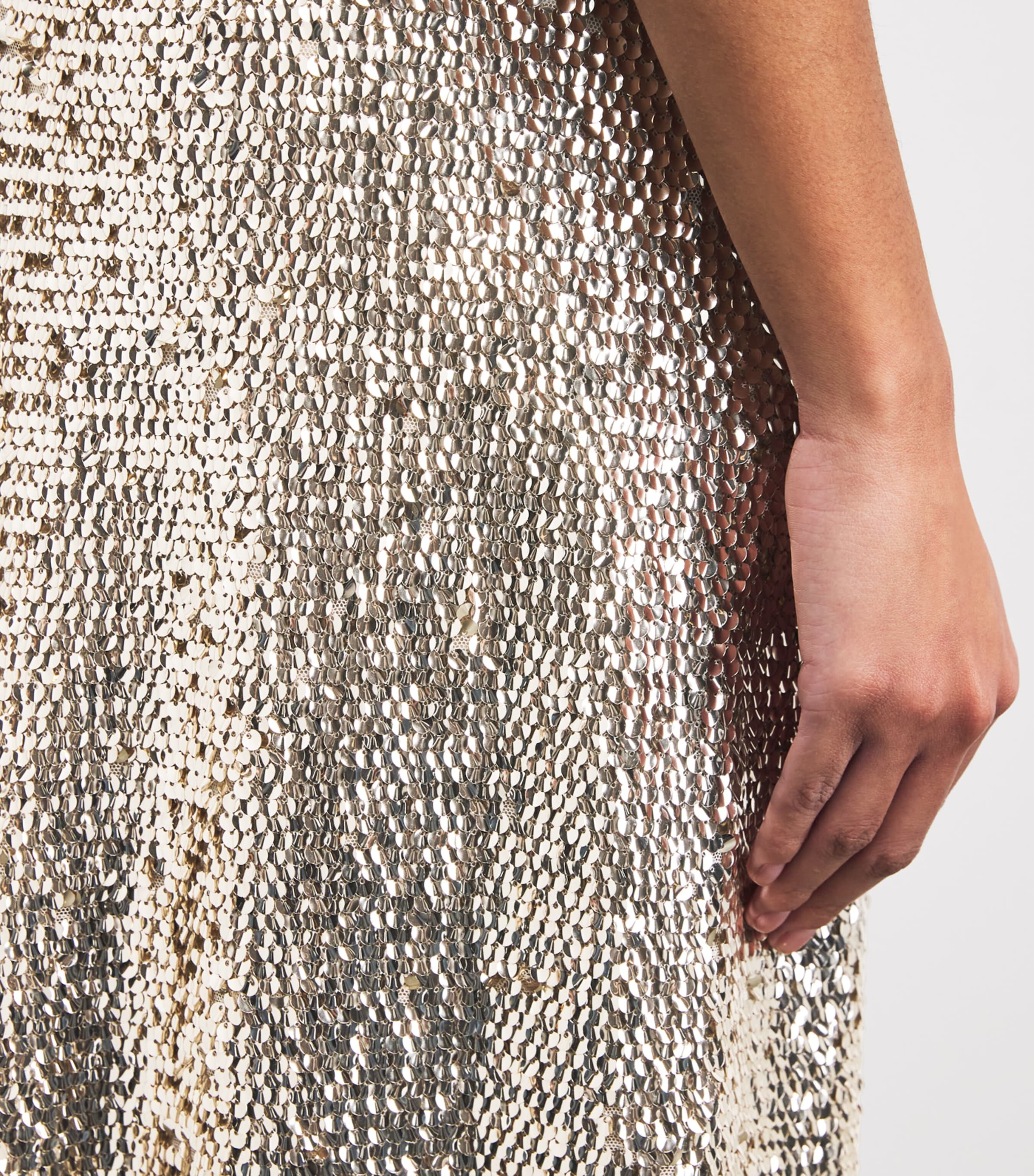 Sequinned Felicity Maxi Dress GOLD MULTI Image 6