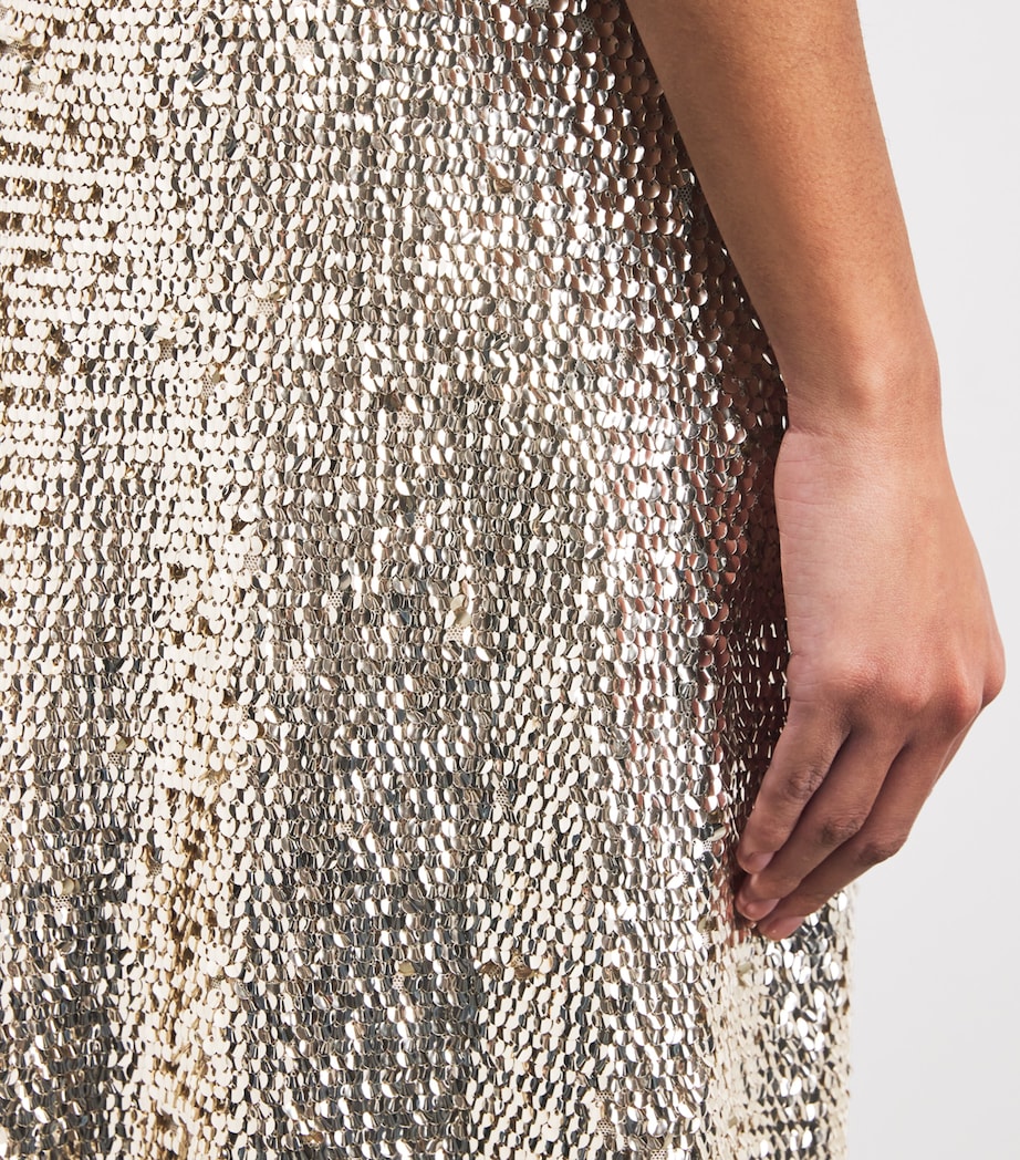 Sequinned Felicity Maxi Dress GOLD MULTI Image 6