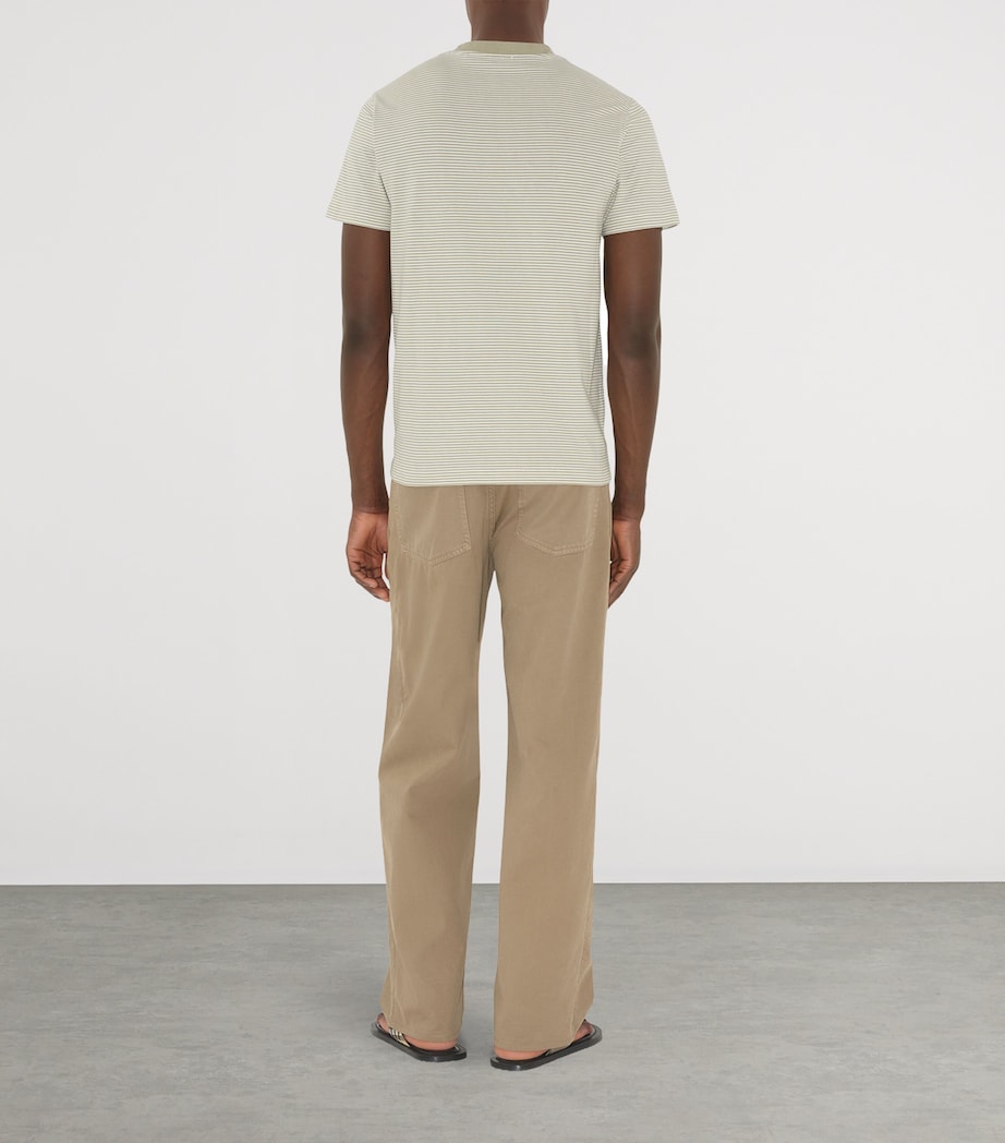 Cotton Stripe Logo T-Shirt SKYLARK Image 4