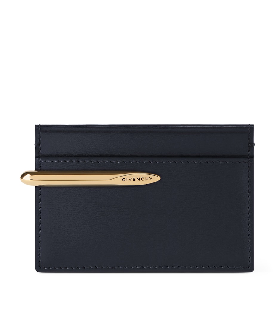 Leather Pinch Cardholder BLACK Image 1