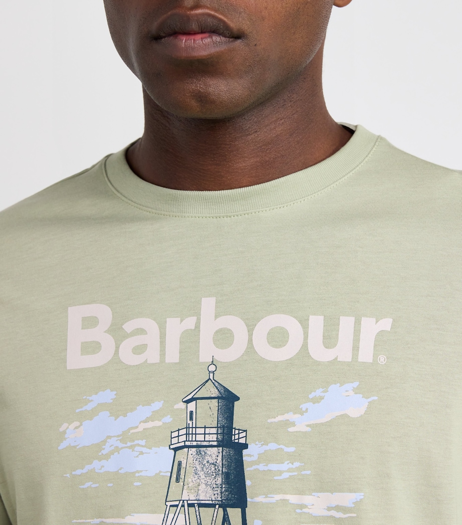 Cotton Harbourside Graphic T-Shirt SEAGRASS Image 6