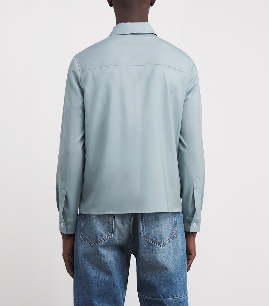 Virgin Wool-Silk Overshirt 13-LIGHT BLU Image 4