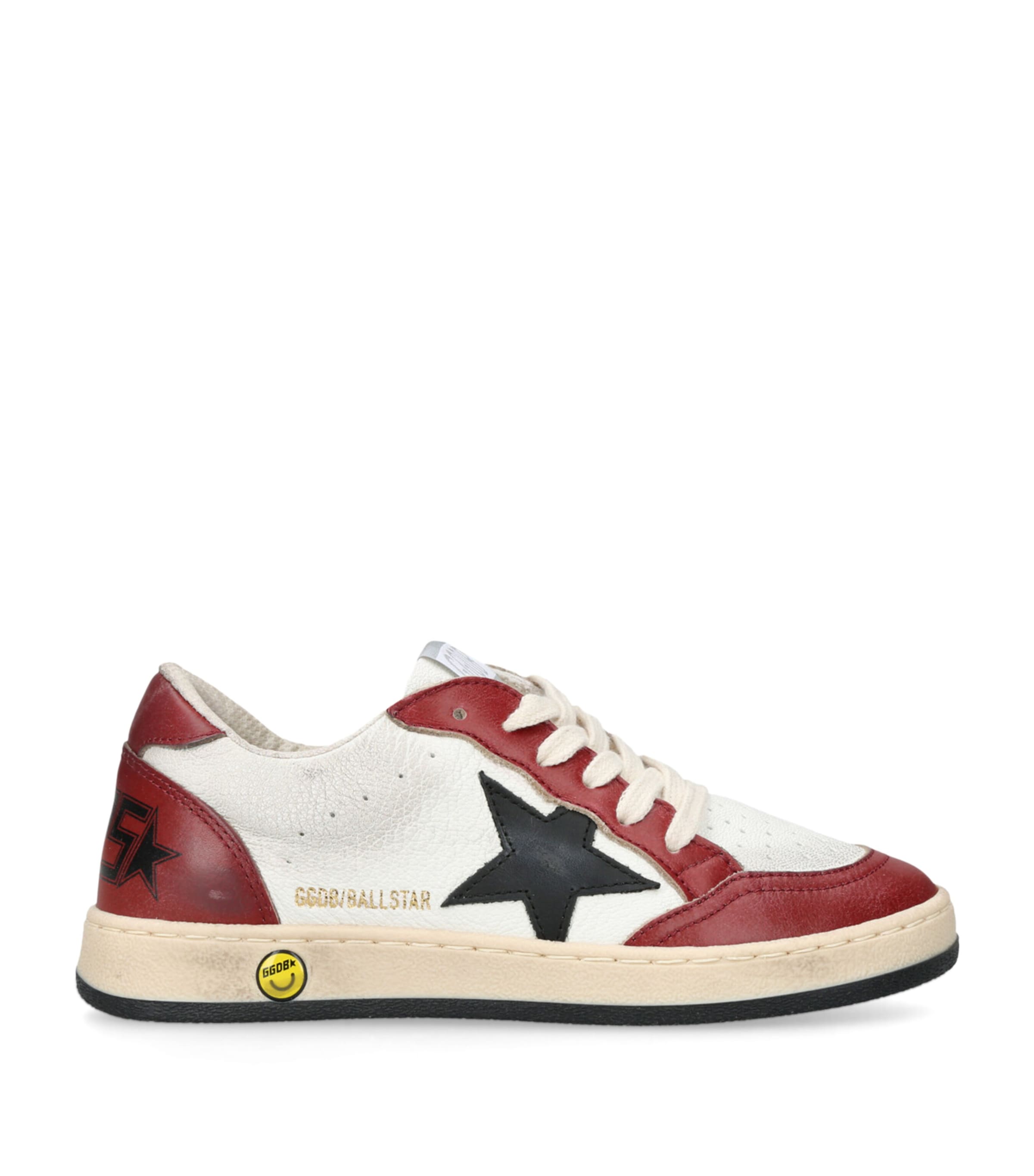 Shop Golden Goose Leather Ball Star Sneakers In White