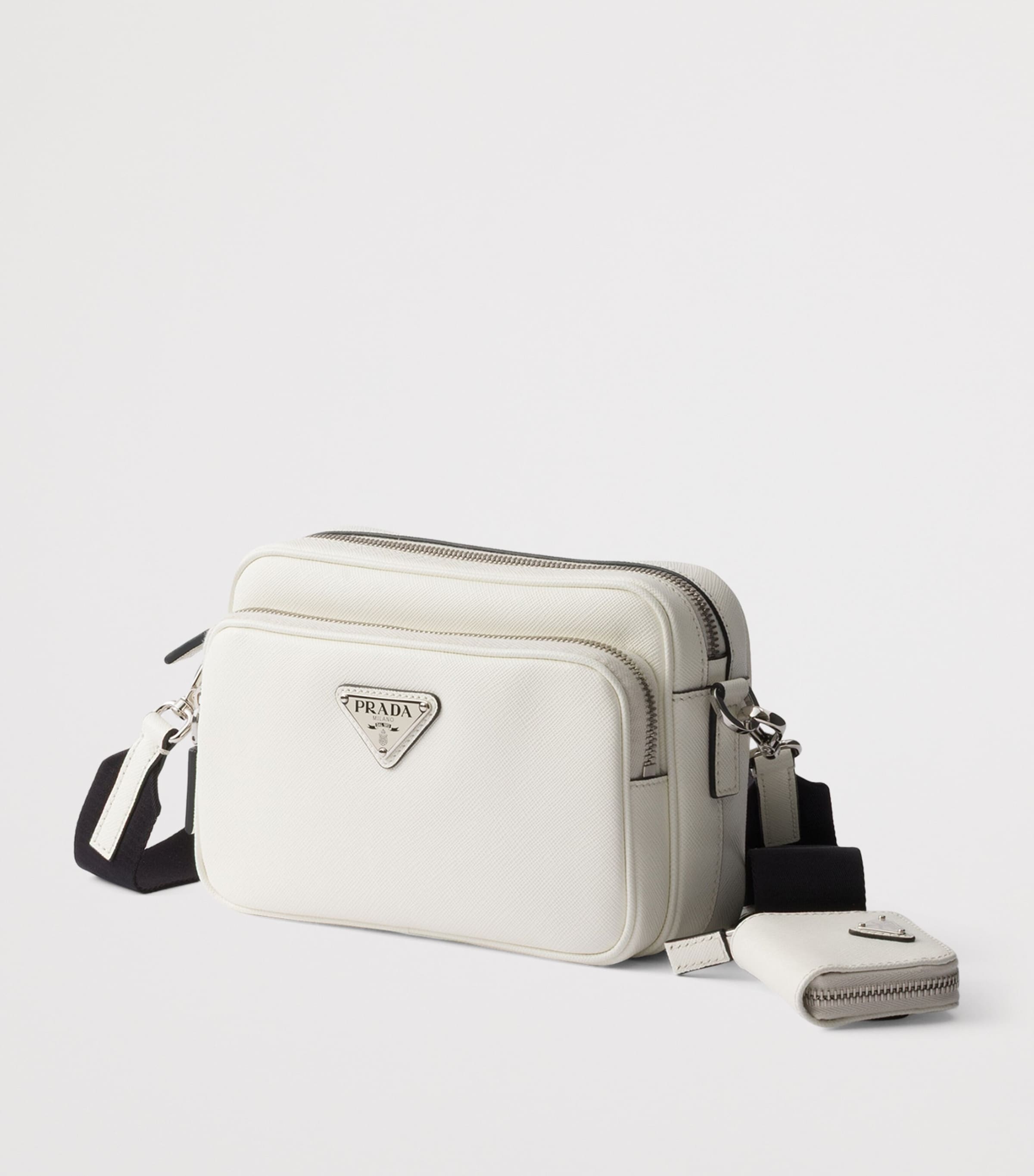 Prada Saffiano Leather Cross-Body Bag White Image 2