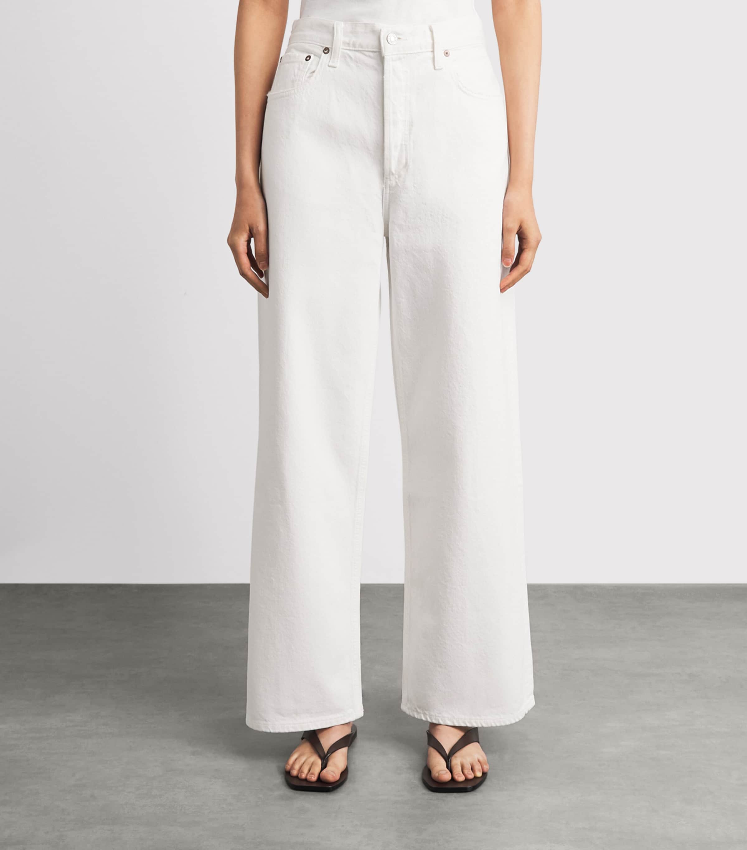 AGOLDE Womens The Low-Slung Baggy Jeans Milkshake Image 4