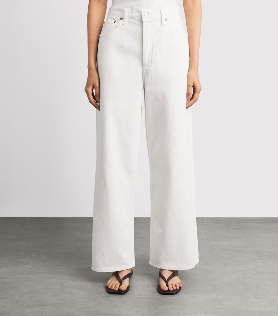 AGOLDE Womens The Low-Slung Baggy Jeans Milkshake Image 4