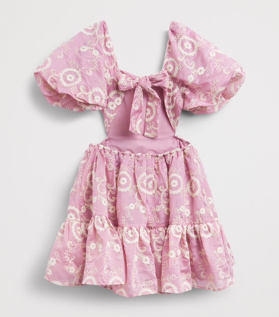 Bardot Junior Broderie Anglaise Ellory Dress (4-14 Years) Dusty Pink Image 2