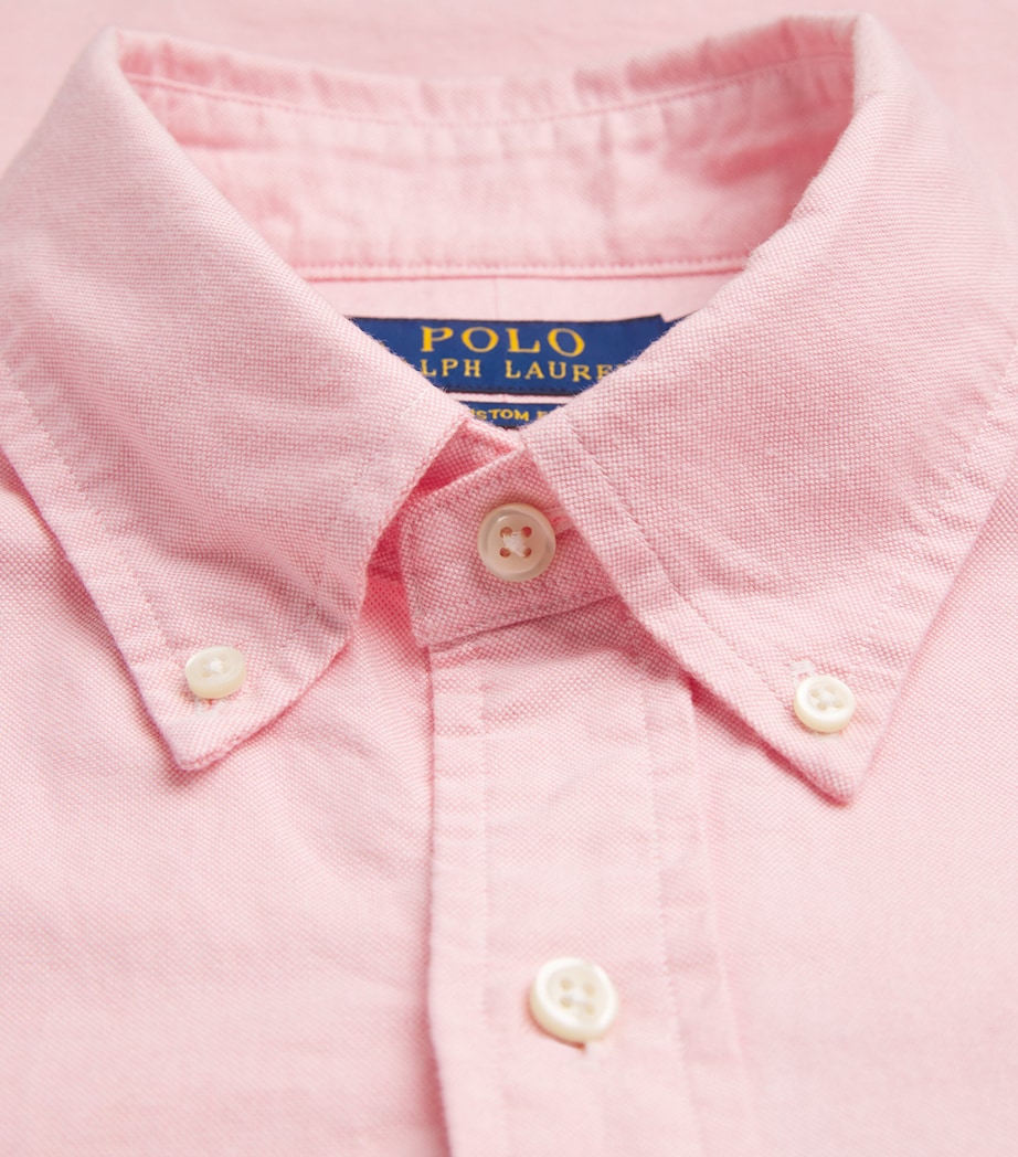 Polo Ralph Lauren Mens Cotton Polo Pony Oxford Shirt Pink Image 5