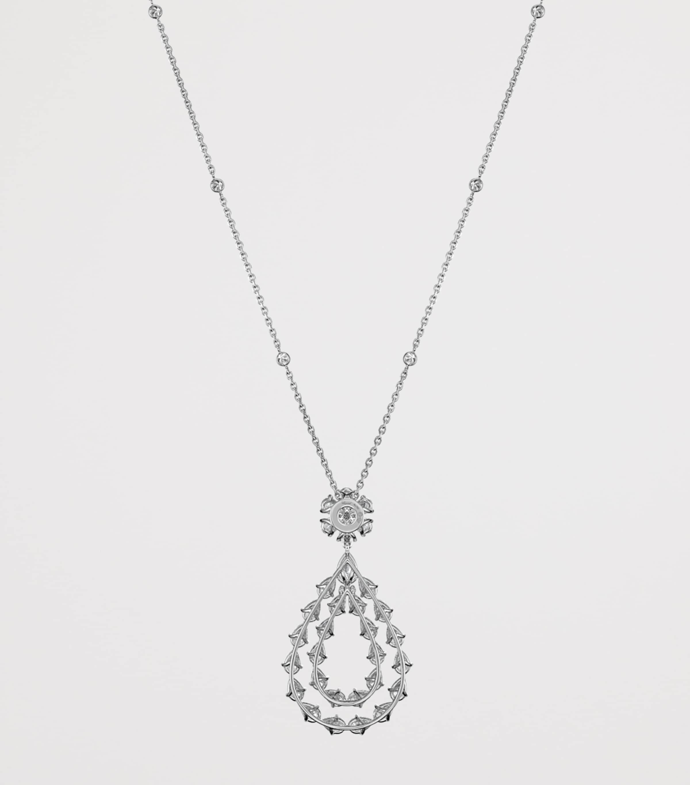White Gold and Diamond L'Heure du Diamant Necklace 18K WHITE GOLD Image 3