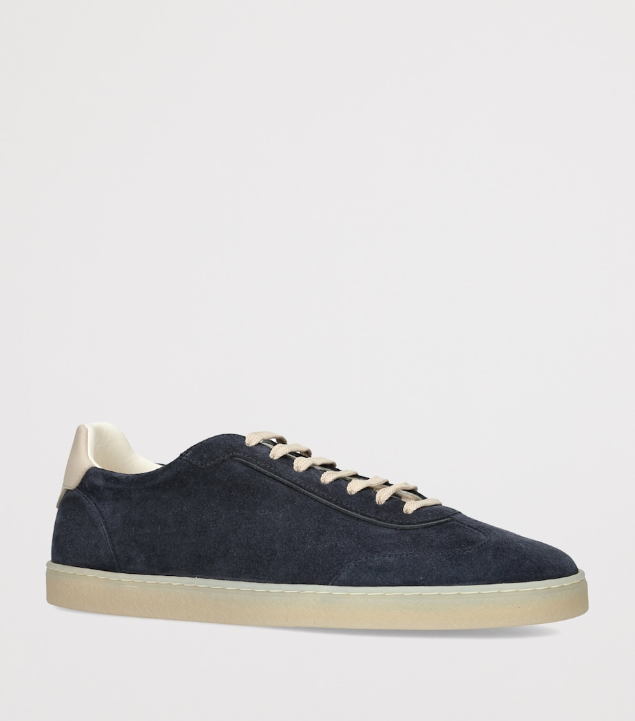 Brunello Cucinelli Suede Low-Top Sneakers Navy Image 3