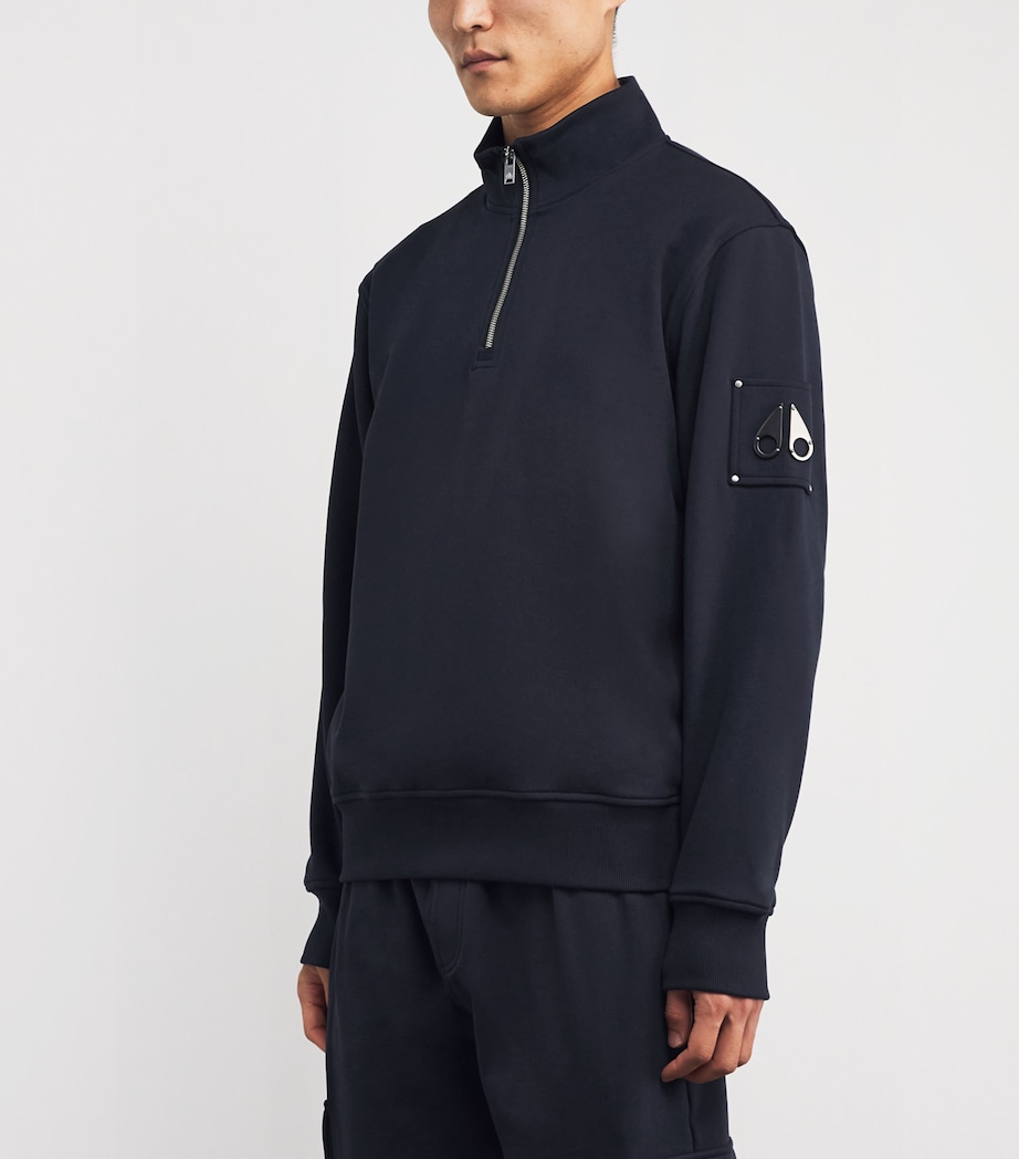 Cotton Hartsfield Quarter-Zip Sweatshirt NAVY - 833 Image 3