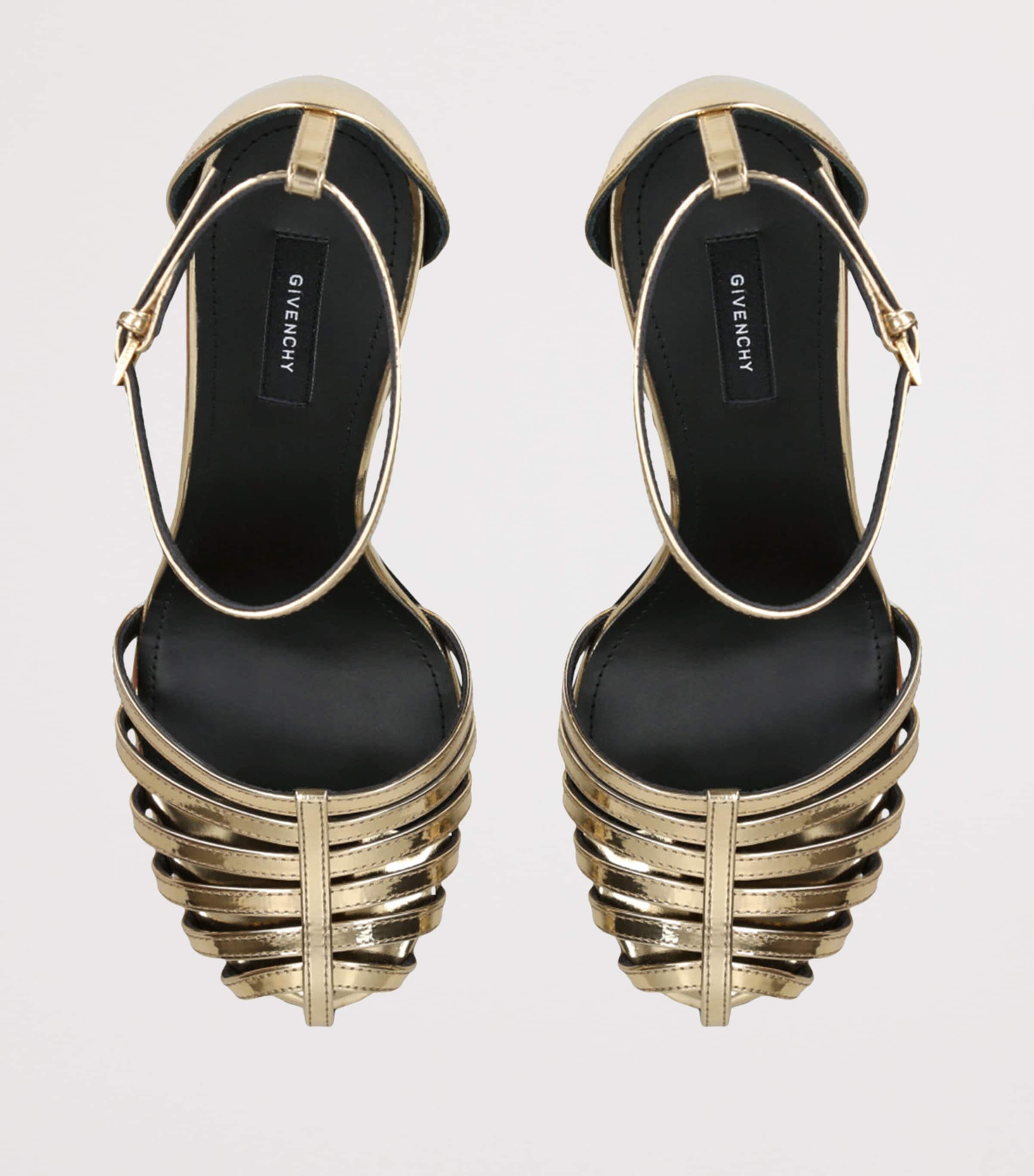 Metallic Cage Sandals 95 GOLD Image 4