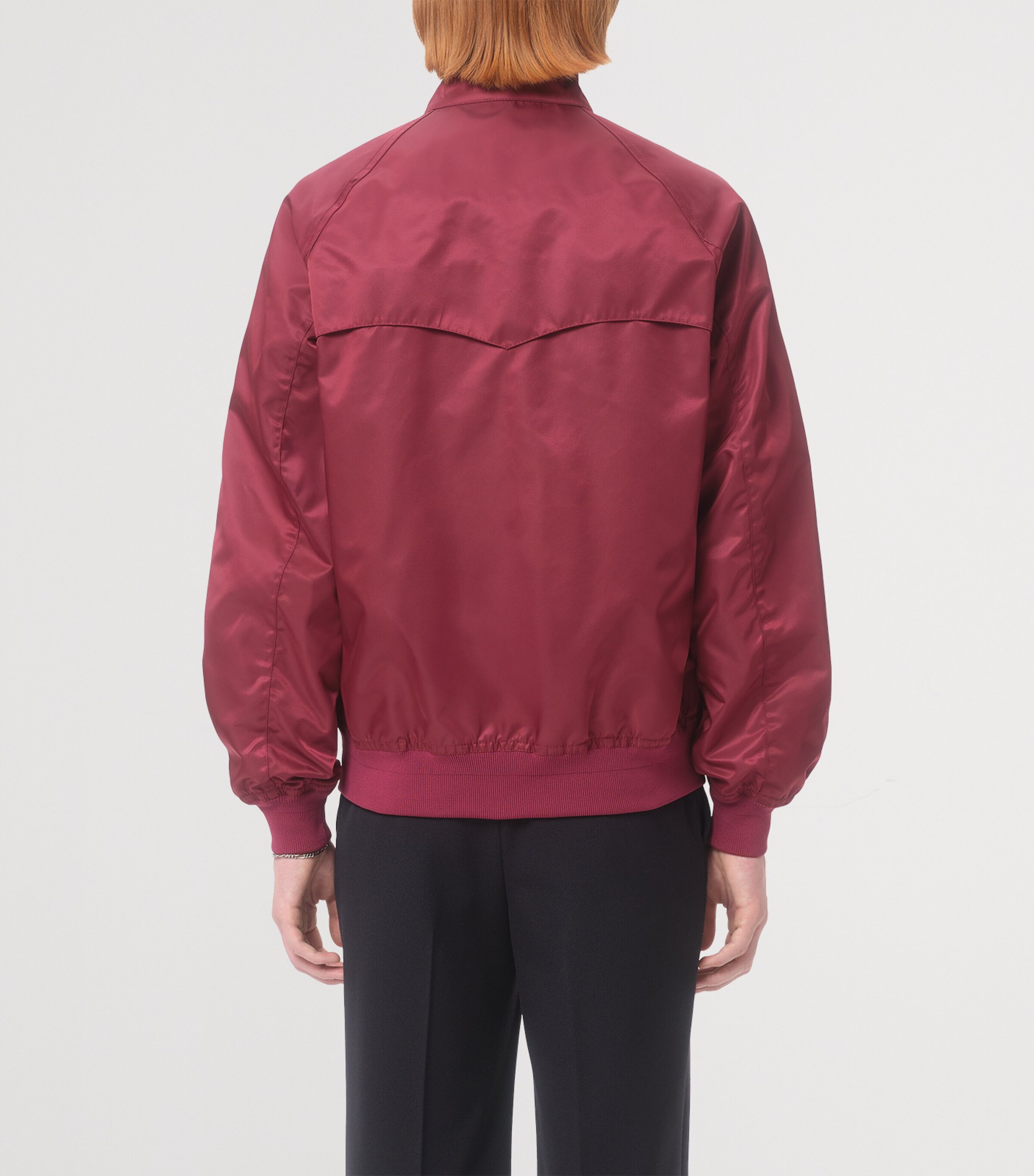 Valentino Garavani Mens Satin-Effect VLogo Bomber Jacket Image 4