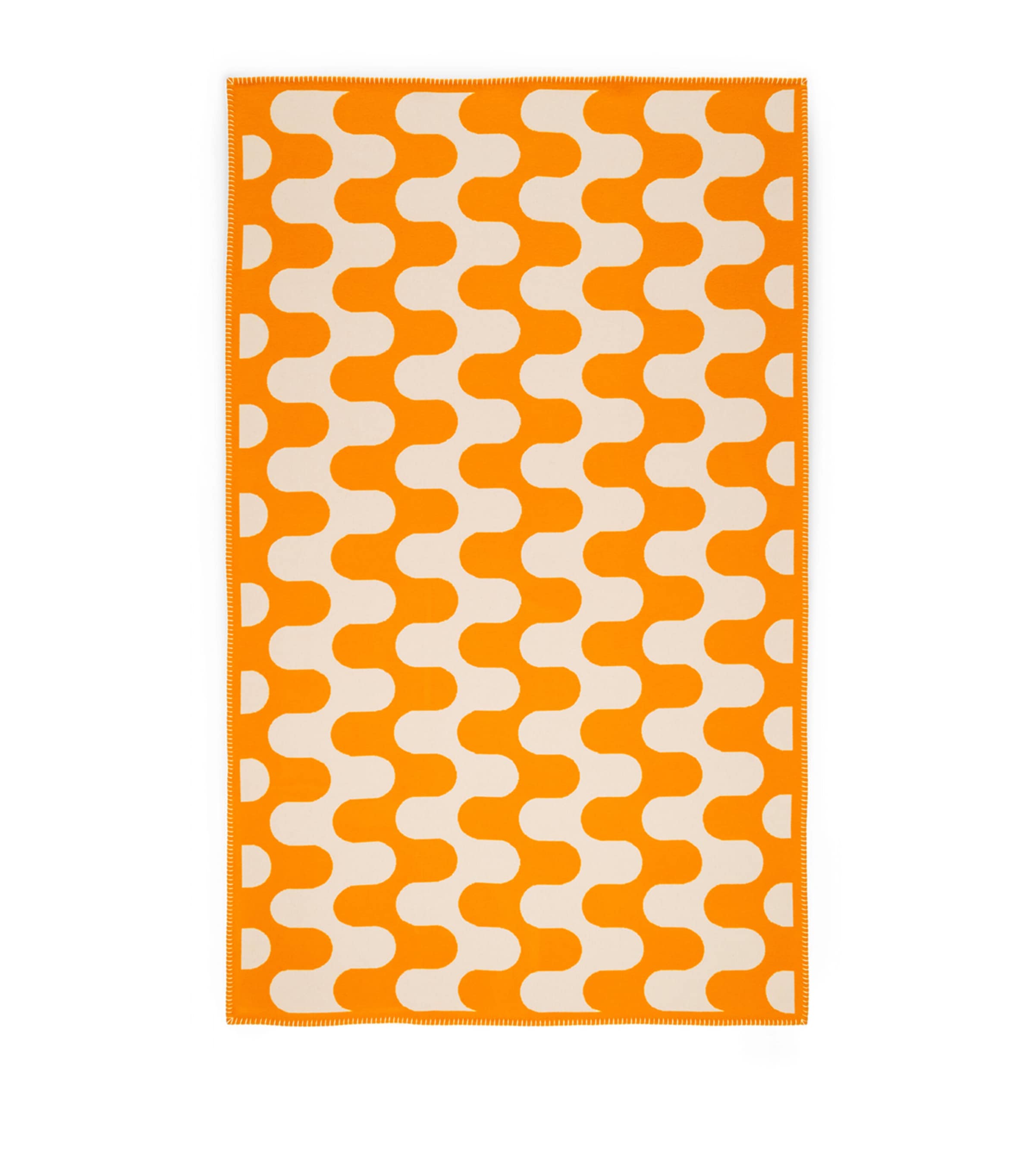 Frette Wool Modernism Throw In Orange