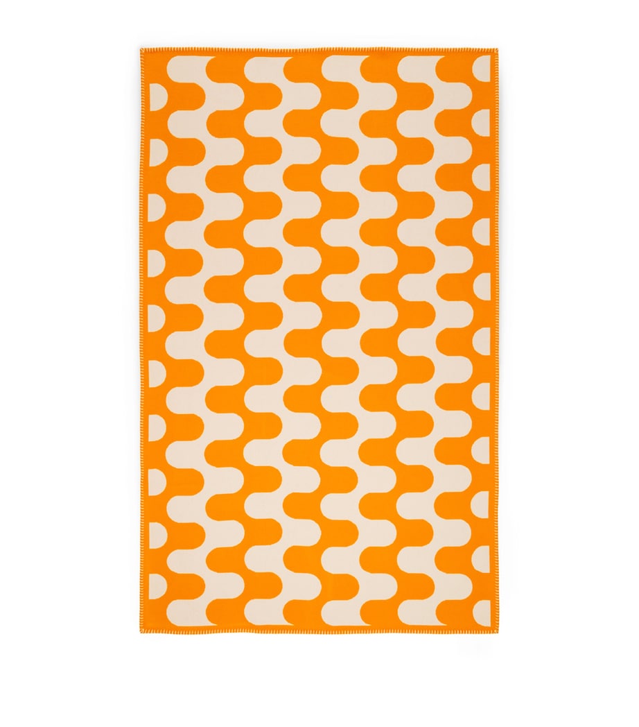 Wool Modernism Throw (135cm x 220cm) 9E16 - BRIGHT ORANGE Image 1