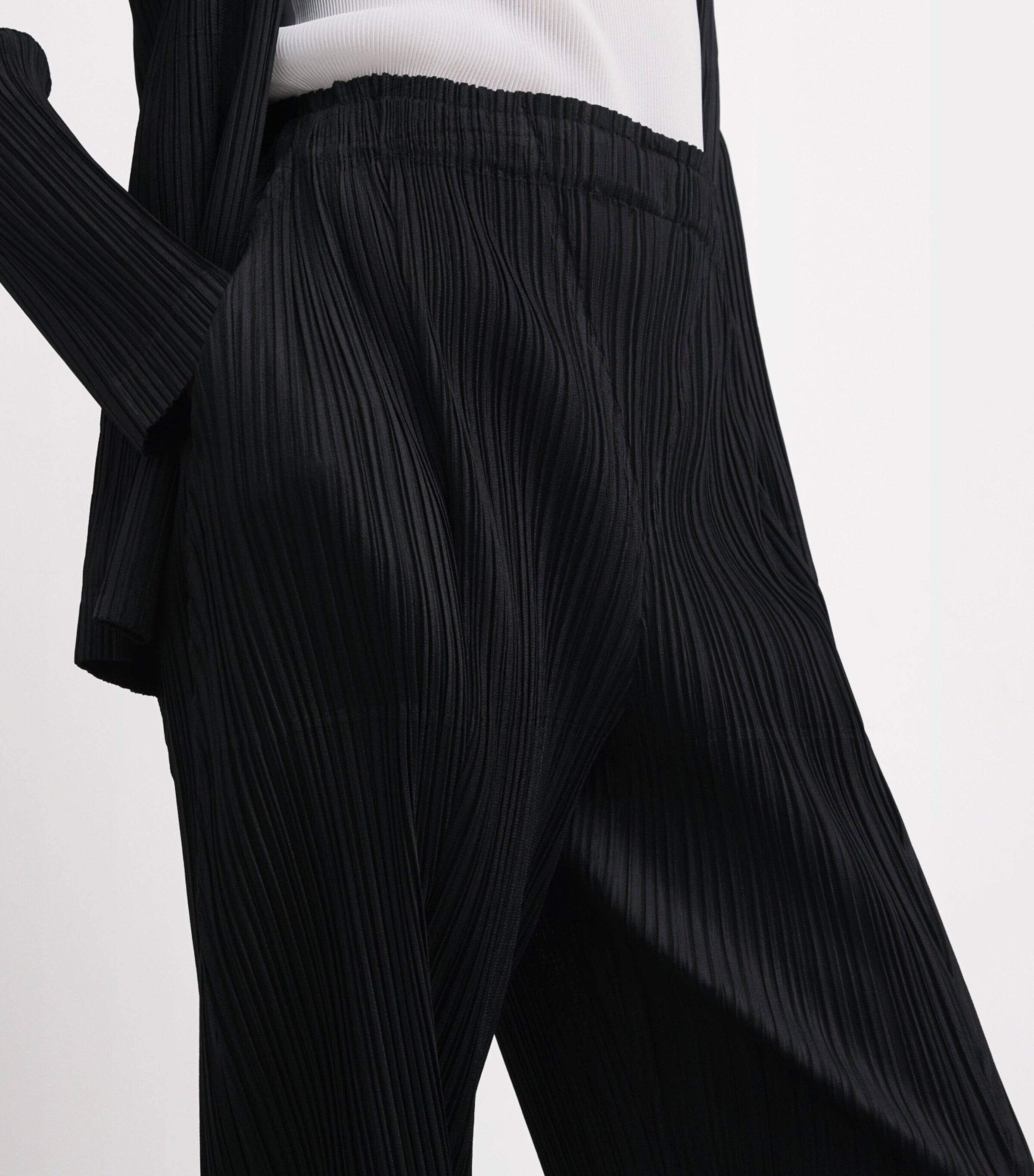 Pleats Please Issey Miyake Black Thicker Bottoms 2 Trousers
