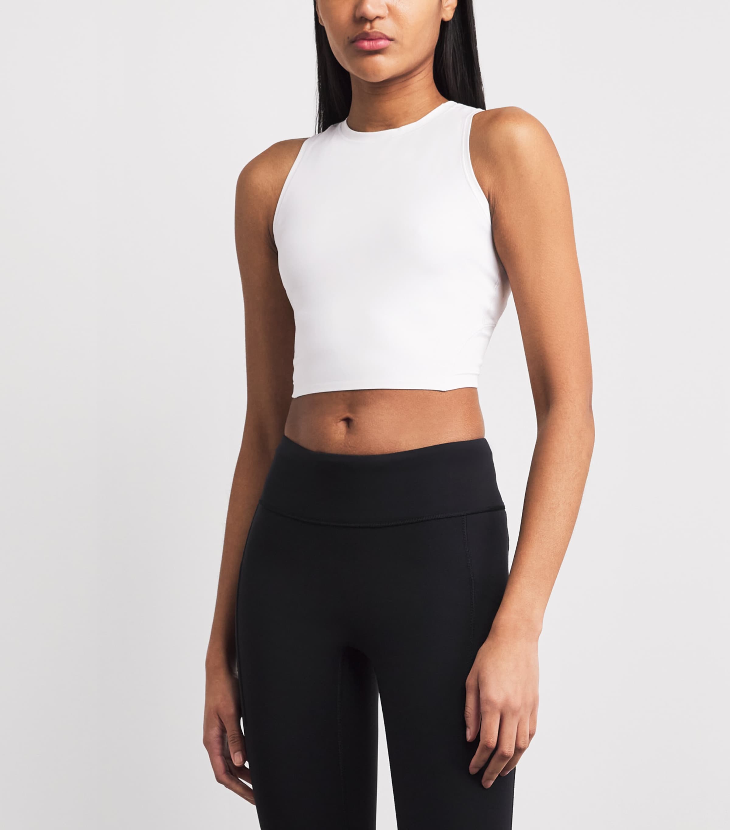 On Womens Studio Cropped Tank Top White Image 4