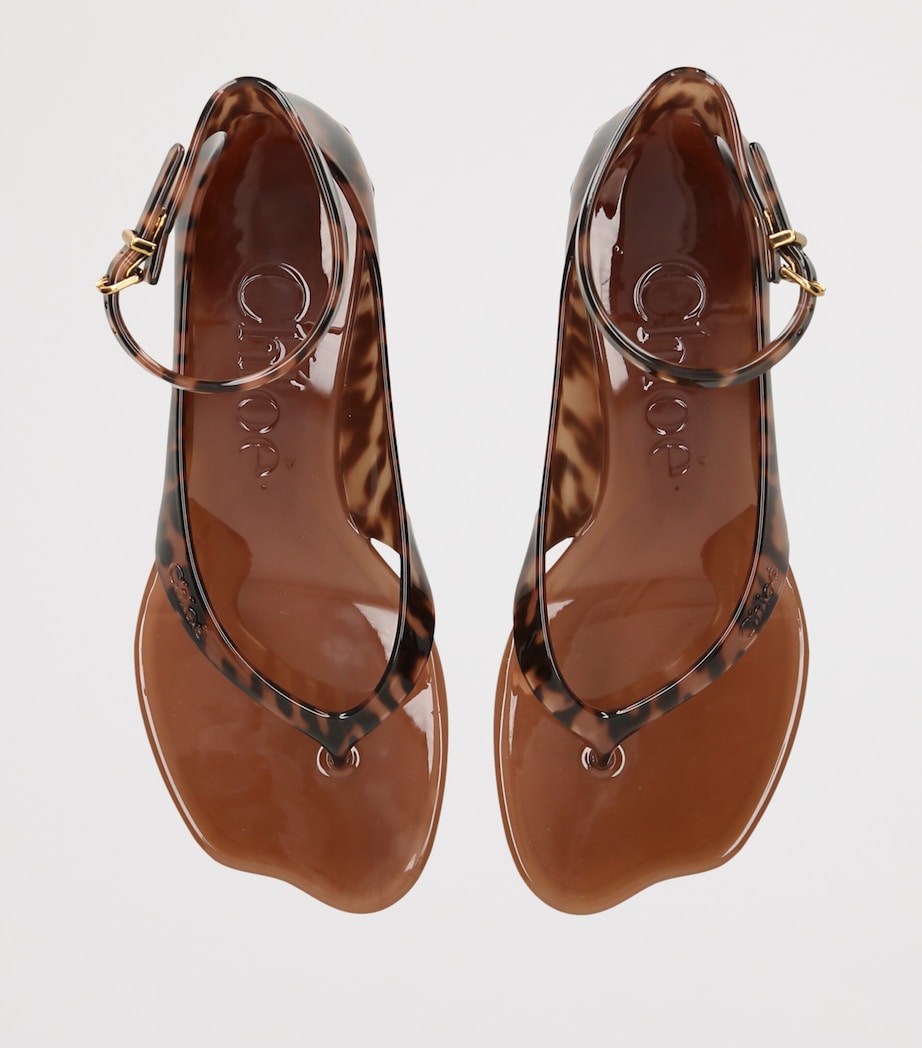 Chloé Jelly Heeled Sandals 30 Blk/brown Image 4