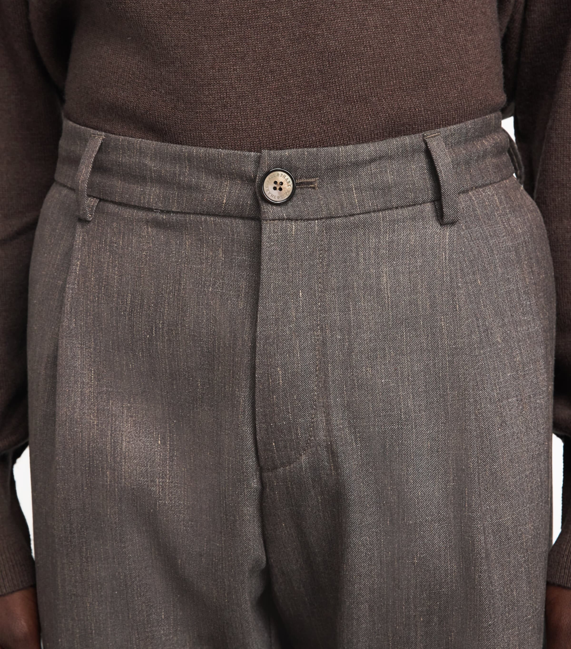 Paul & Shark Mens Jersely Lucca Chinos Dove Grey Image 3
