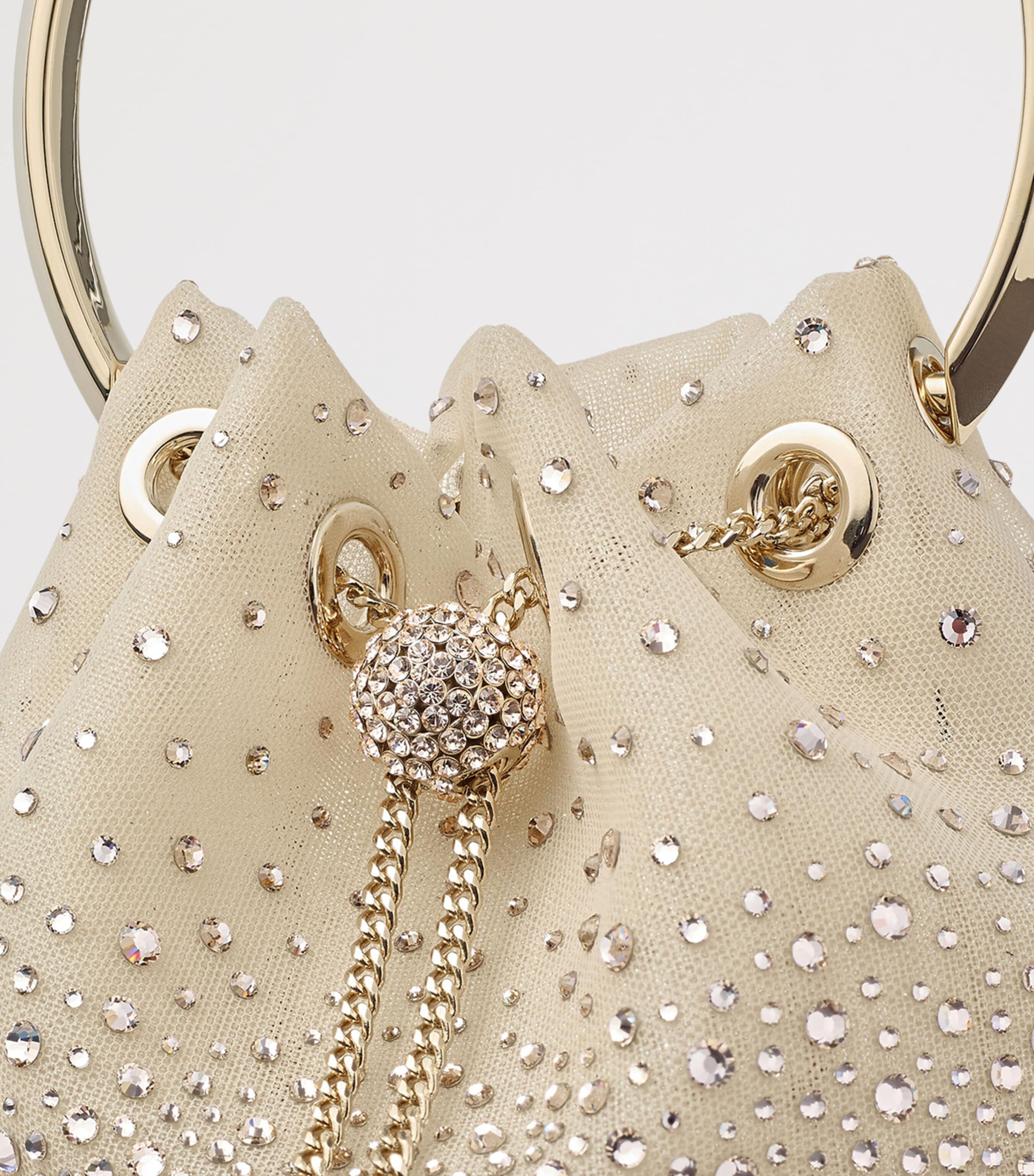 Embellished Bon Bon Top-Handle Bag SOFT LIGHT GOLD/LIGH Image 5