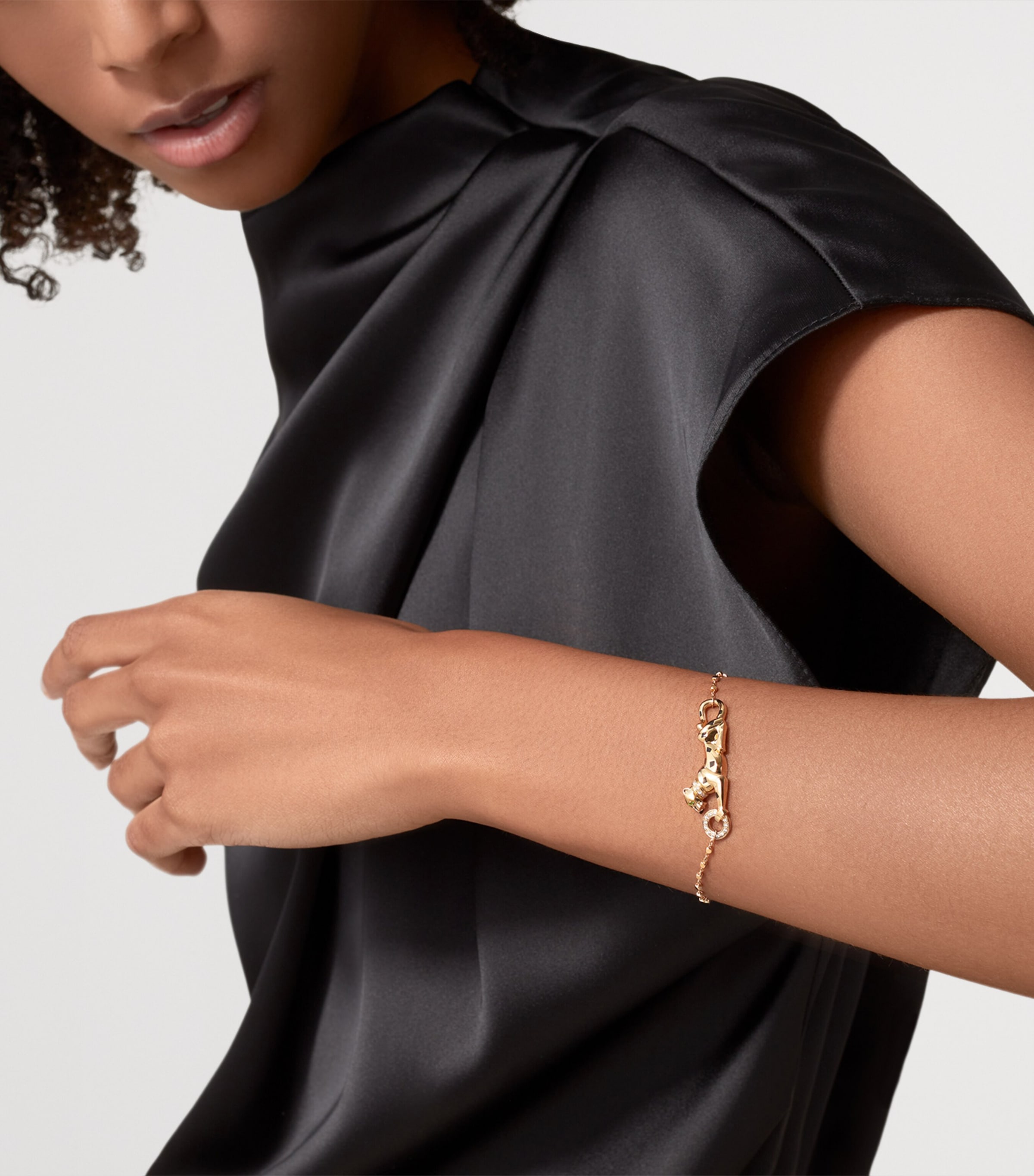 Yellow Gold, Diamond and Tsavorite Panthère de Cartier Bracelet YELLOW GOLD Image 2