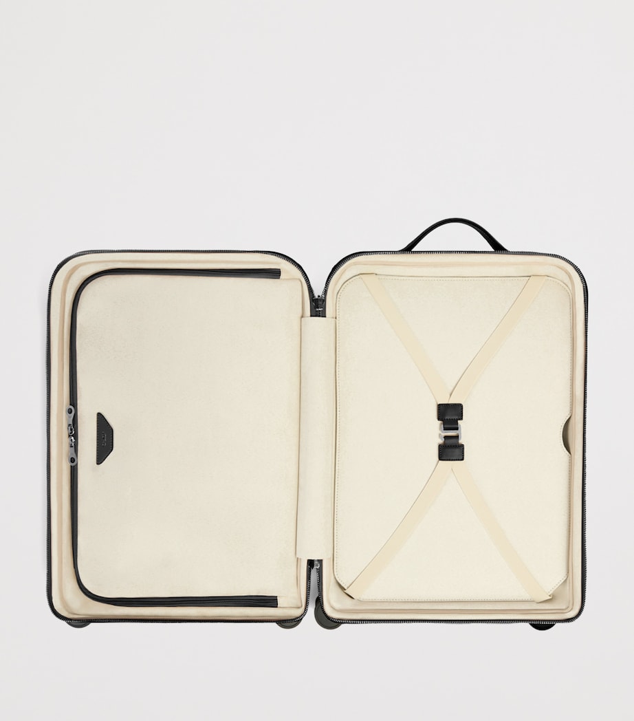 Leather Carry-On Suitcase (55cm) BLACK Image 2