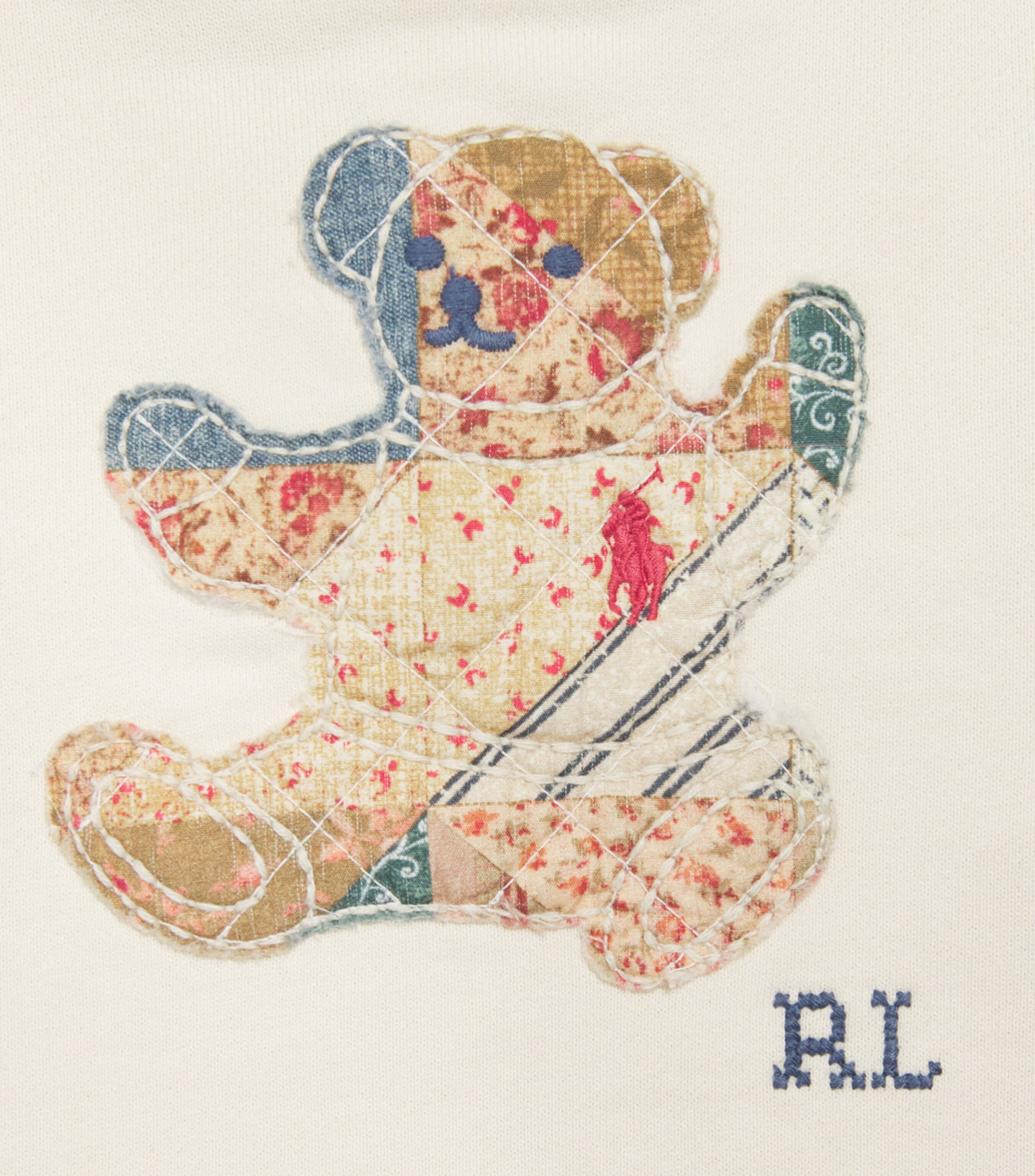 Ralph Lauren Kids Cotton Sitting Bear Sweatshirt and Sweatpants Set (3-24 Months) Guide Cream Image 4
