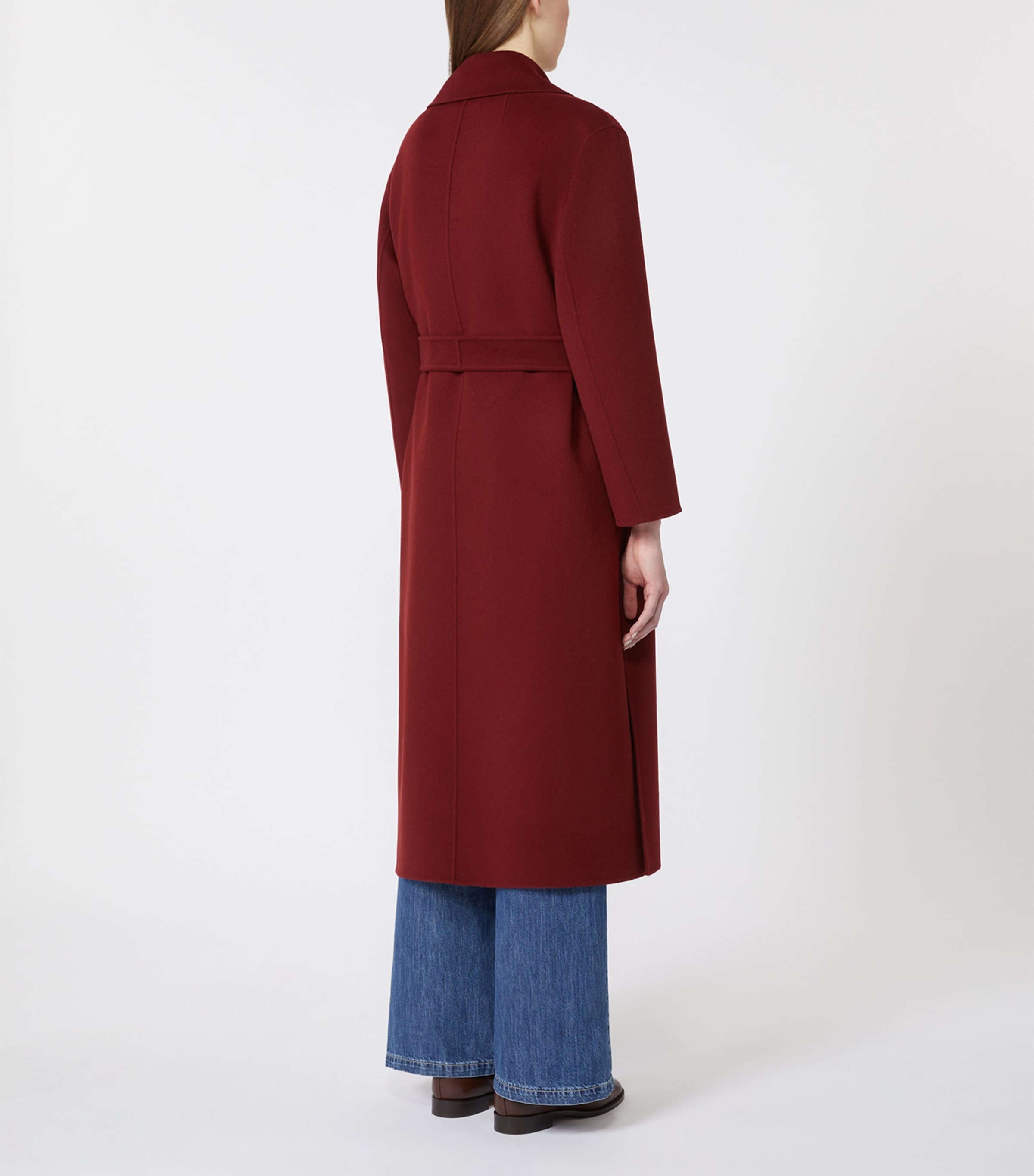 Virgin Wool Belted Coat RASPBERRY Image 4