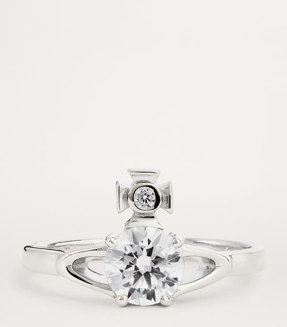 Sterling Silver Reina Ring SS25-PLATINUM CZ Image 4