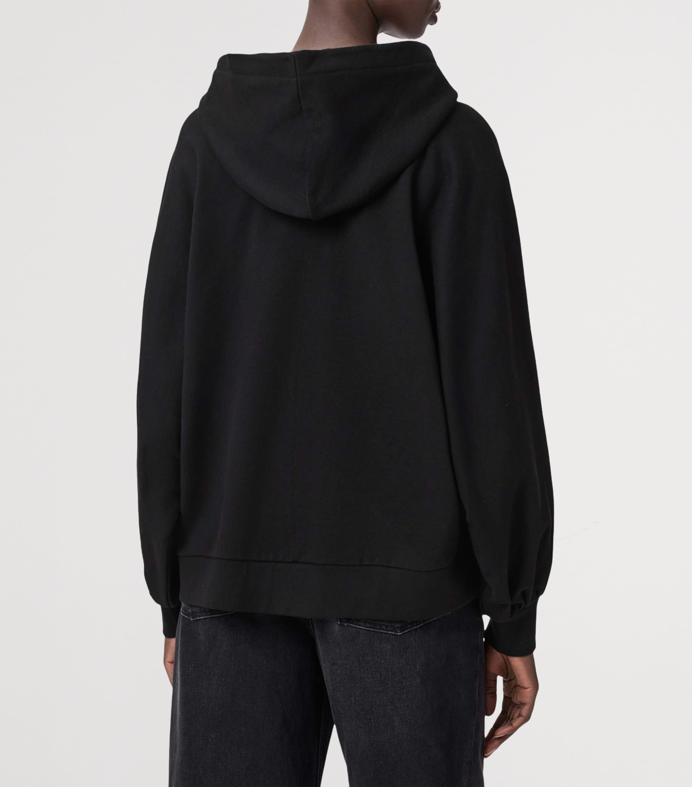 AllSaints Womens Cotton Artia Hoodie Black Image 4